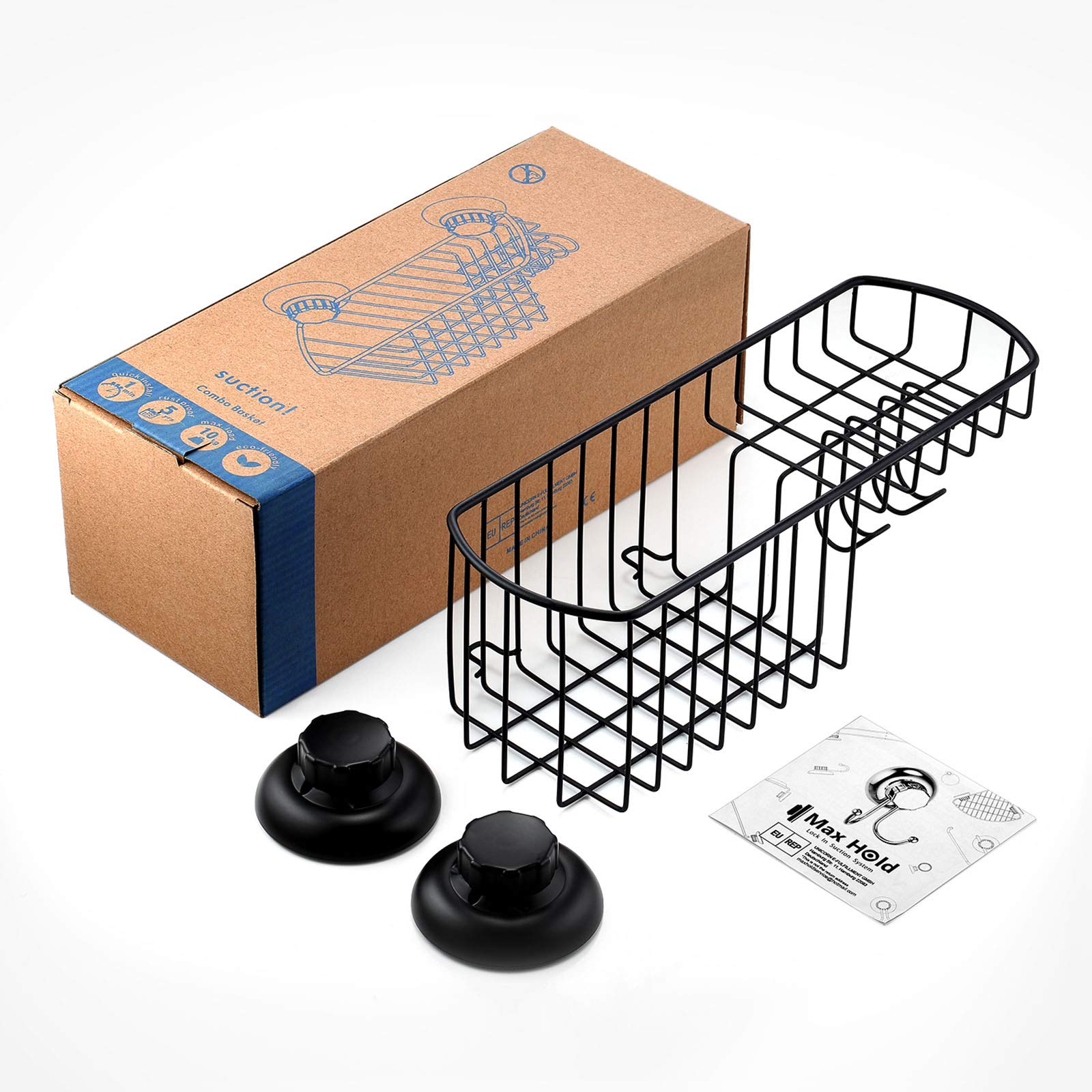 Panier De Douche Ventouse Acier Inoxydable - Sans Perçage, 10kg Charge | MaxHold