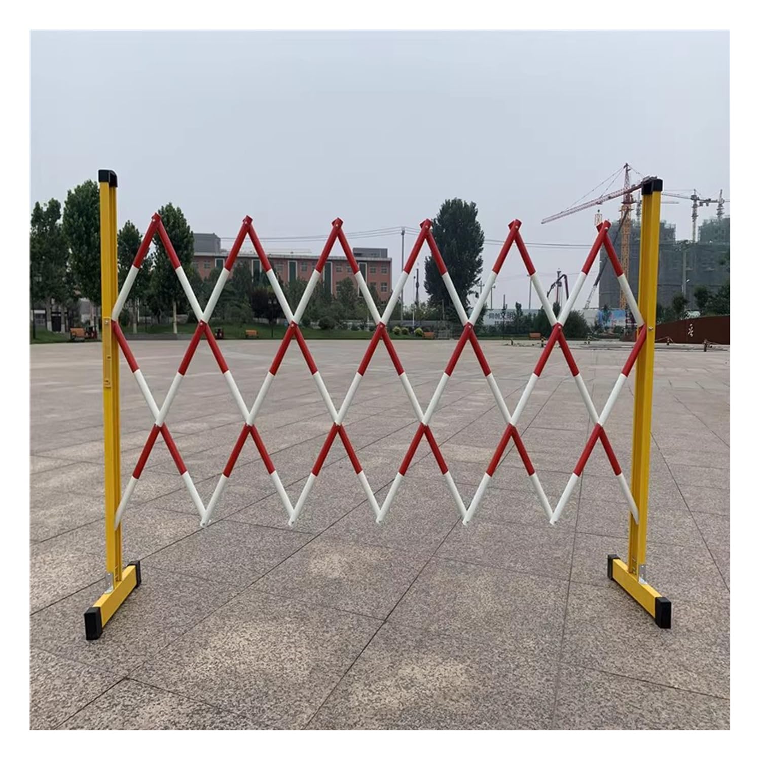 YNIYUJKL Expandable Metal Barricade – Portable Folding Security Barrier For Traffic Control And Outdoor Construction Safety
