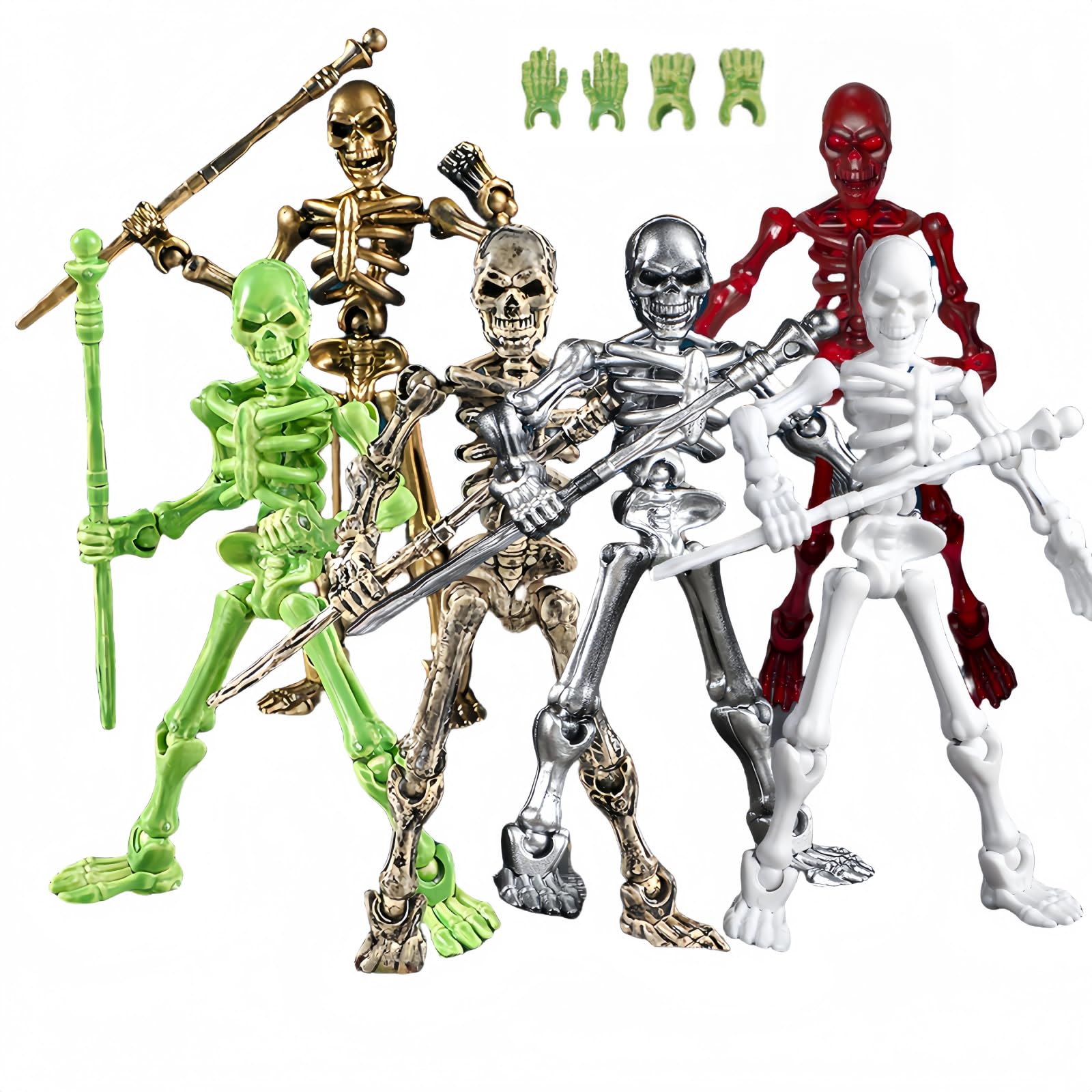 スカル人形13体セット Amazon.com: Lechonix 6 Pack T13 Action Figures Set, Skeletons for