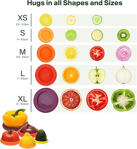 Miniatura 6 de Food Huggers Kit de iniciación Zero Waste (7 piezas) - Fundas protectoras de aguacate (juego de 2) + reutilizables de silicona para guardar