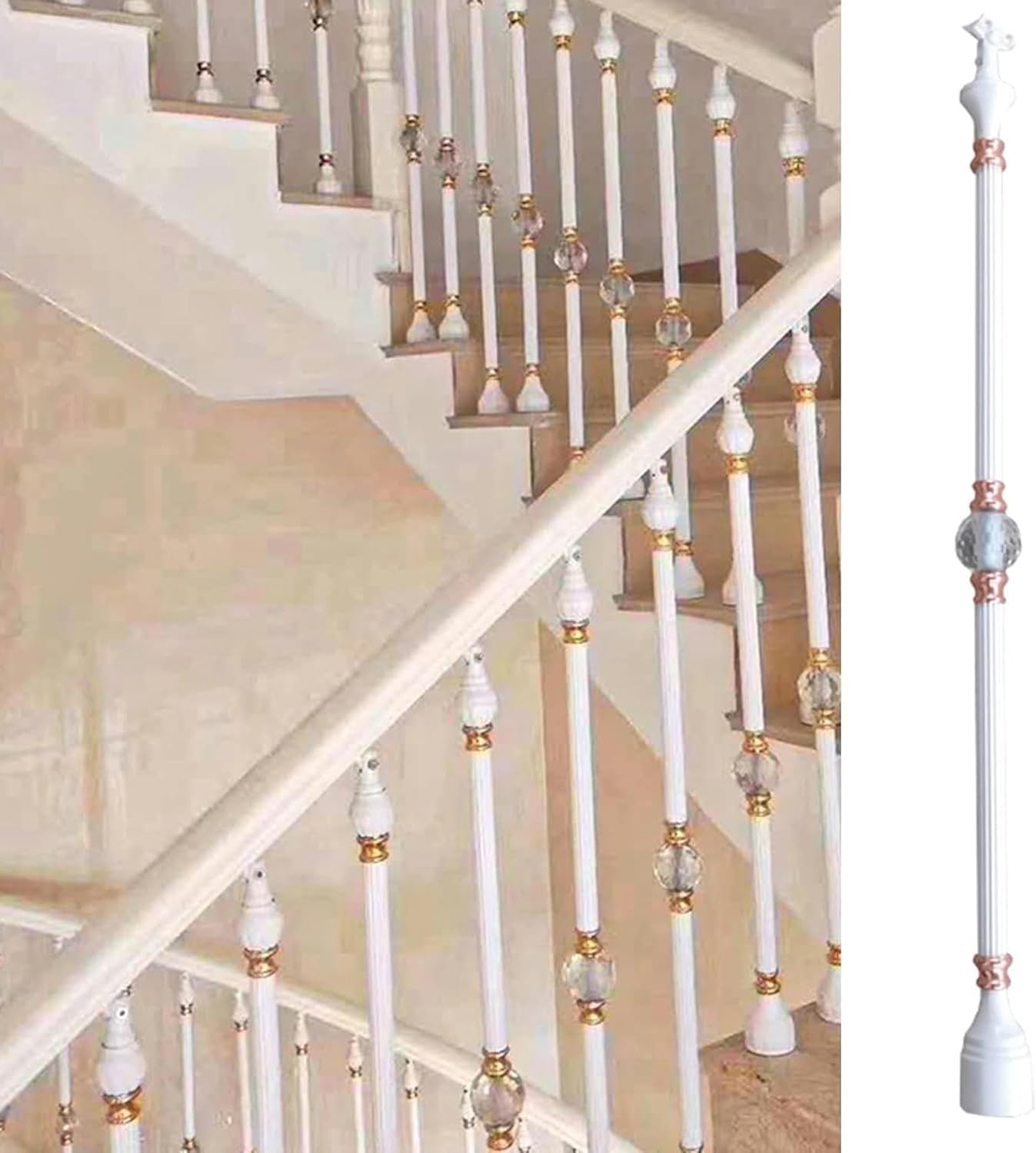 Amazon.com: LGEOELIAS Stair Balusters Panels Post, Hotel/Loft/Villa ...