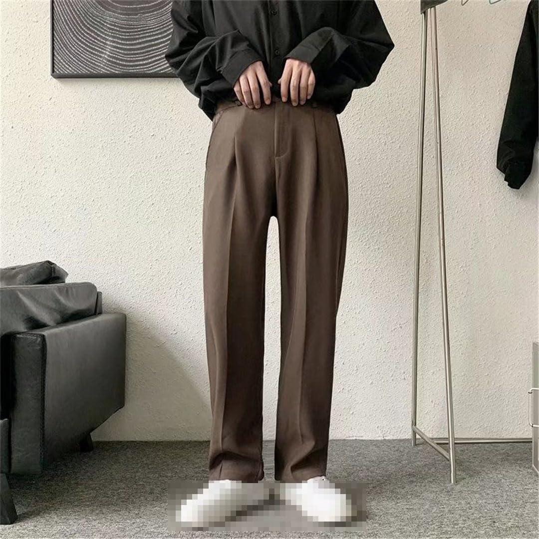 Vogrtcc Pantalones De Traje De Hombre Pantalones De Vestir Pantalones Formales De Oficina Informales Rectos Sueltos