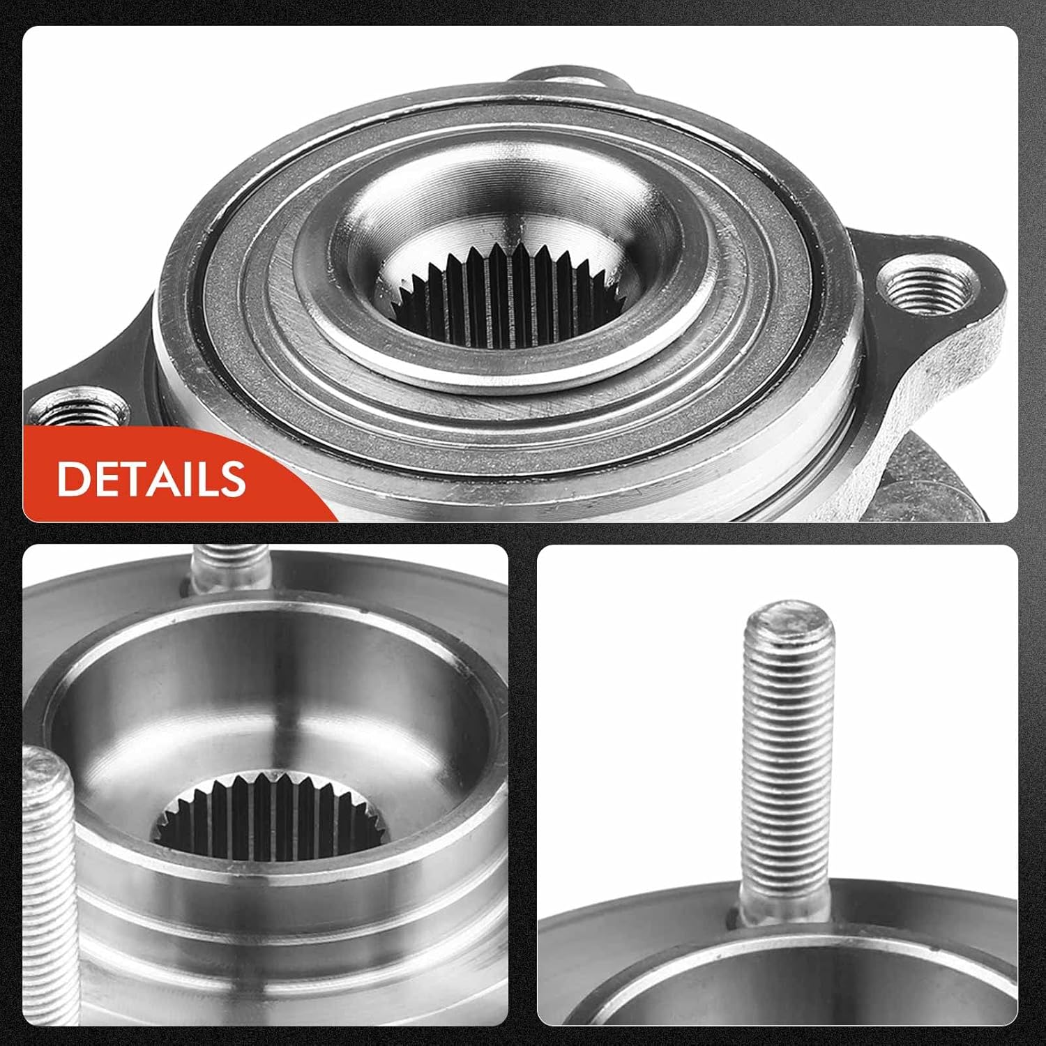 A-Premium Pair [2] Front Left Driver Side CV Axle Shaft & Wheel Bearing and Hub Assembly Compatible with Hyundai Veracruz 2007 2008 2009 2010 2011 2012, V6 3.8L, AWD Only