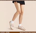 LUCKY STEP Women's Fashion Retro Sneakers Casual Trendy Walking Shoes Non Slip Comfortable Classic Running Sneaker