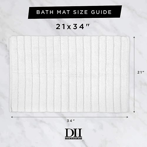 Miniatura 9 de DII Alfombra de baño de felpilla ultra suave, alfombra de baño de palomitas de maíz, 17 x 24 pulgadas, rayas