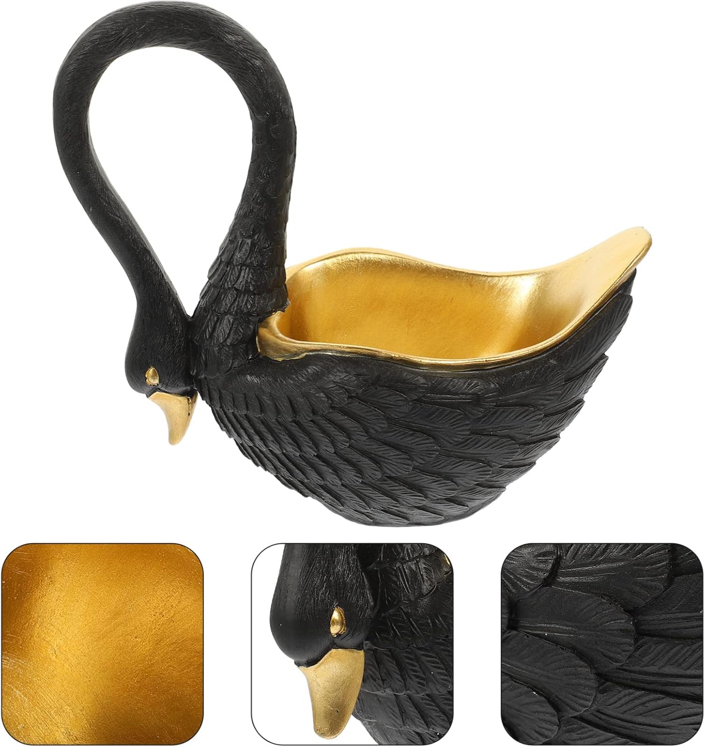 OUNONA Entryway Key Tray Swan Key Holder Bowl Candy Dish Fruit Bowl Jewelry Earrings Tray Trinket Dish Sundries Storage Dish for Entryway Table Home Decoration