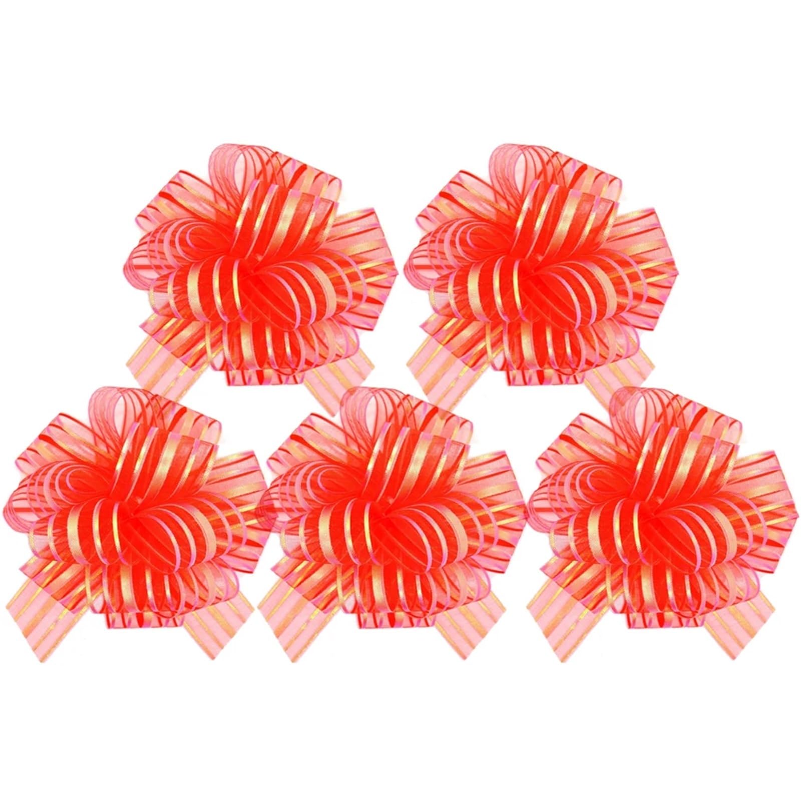 Xinglongs Bows & Ribbons 30PCS/Lot 6 Inch Pull Wrapping Bow Large Organza Gift Pull Bows with Ribbon For Wedding Decoration Wedding Gift Baskets(Color4)