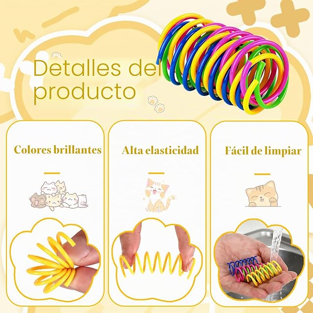 Foto 3 de 7 de Staranry 80 Piezas Muelles para Gatos（Multicolor）