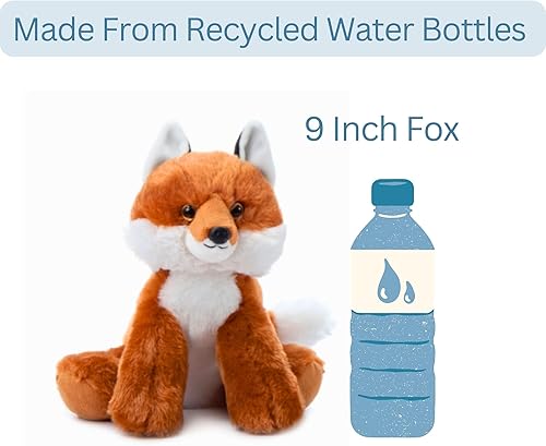 Miniatura 7 de The Petting Zoo Peluche de zorro, regalos para niños, animales salvajes del zoológico Onez, juguete de peluche de zorro de 9 pulgadas