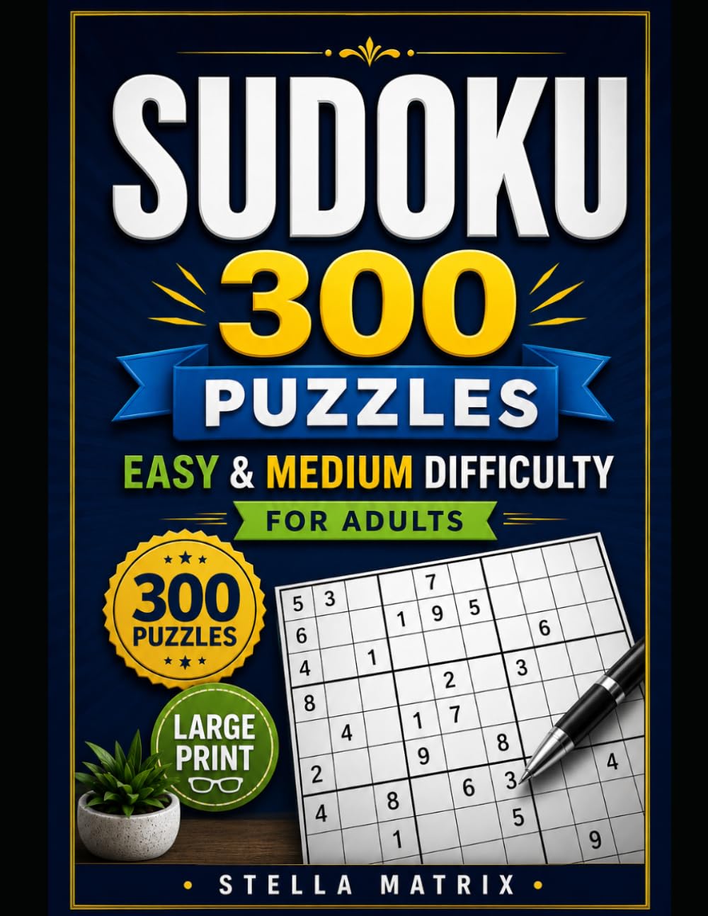 LARGE PRINT EASY-MEDIUM SUDOKU FOR ADULTS