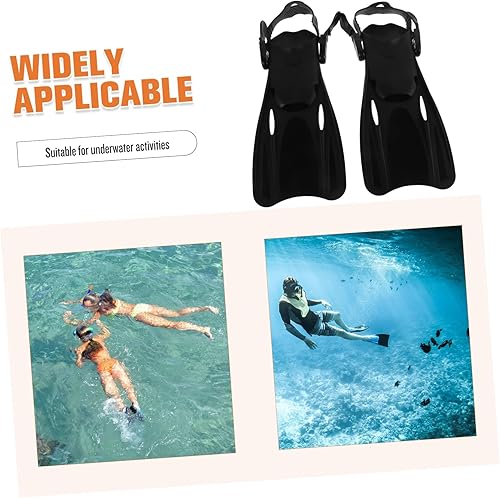 Miniatura 9 de Aletas cortas ajustables para nadar y esnórquel, aletas de agua de ajuste anatómico para hombres y mujeres, diseño cómodo que reduce la fatiga del