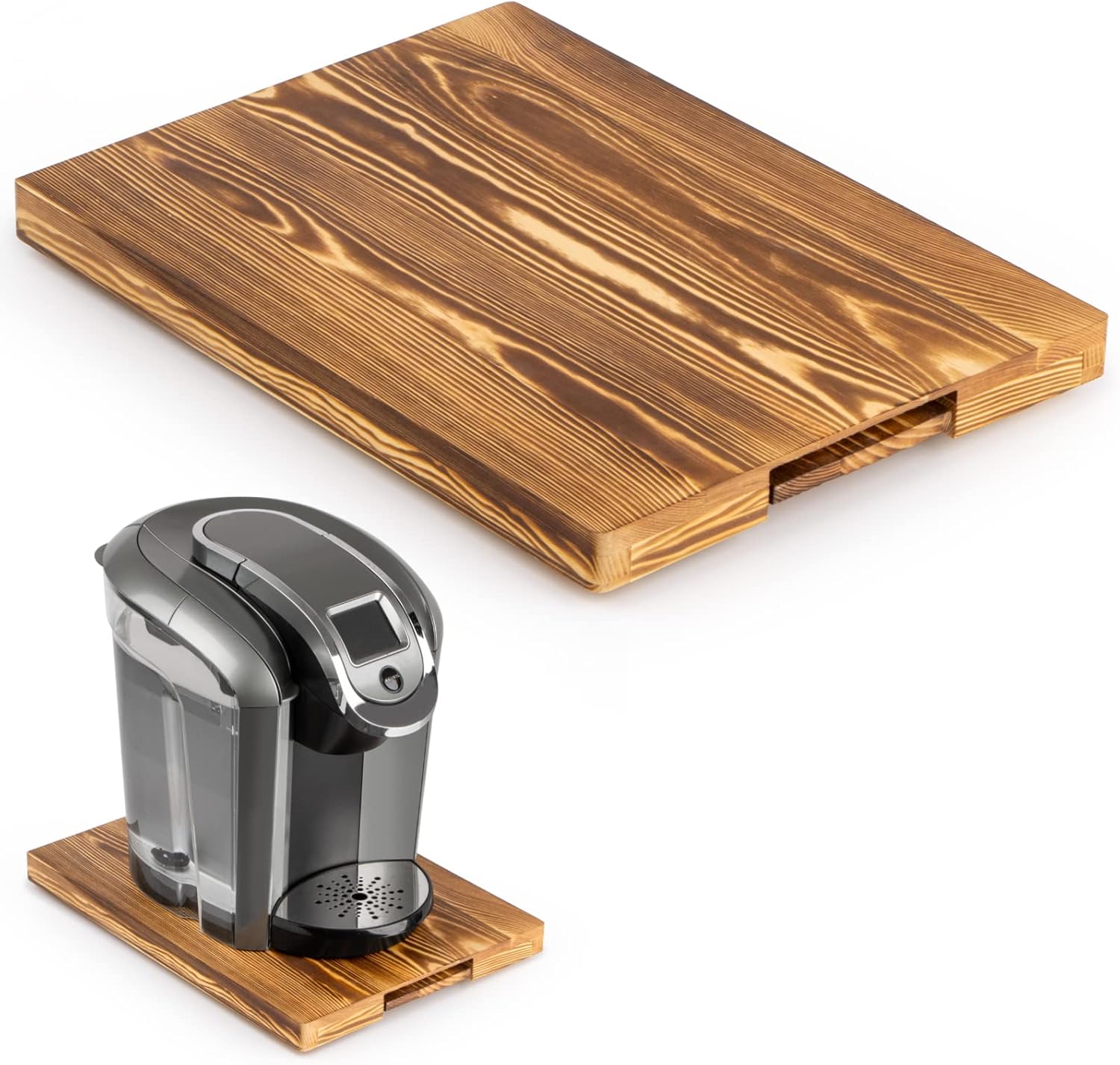 ANBOXIT Appliance Slider, Rustic Wood Sliding Tray for