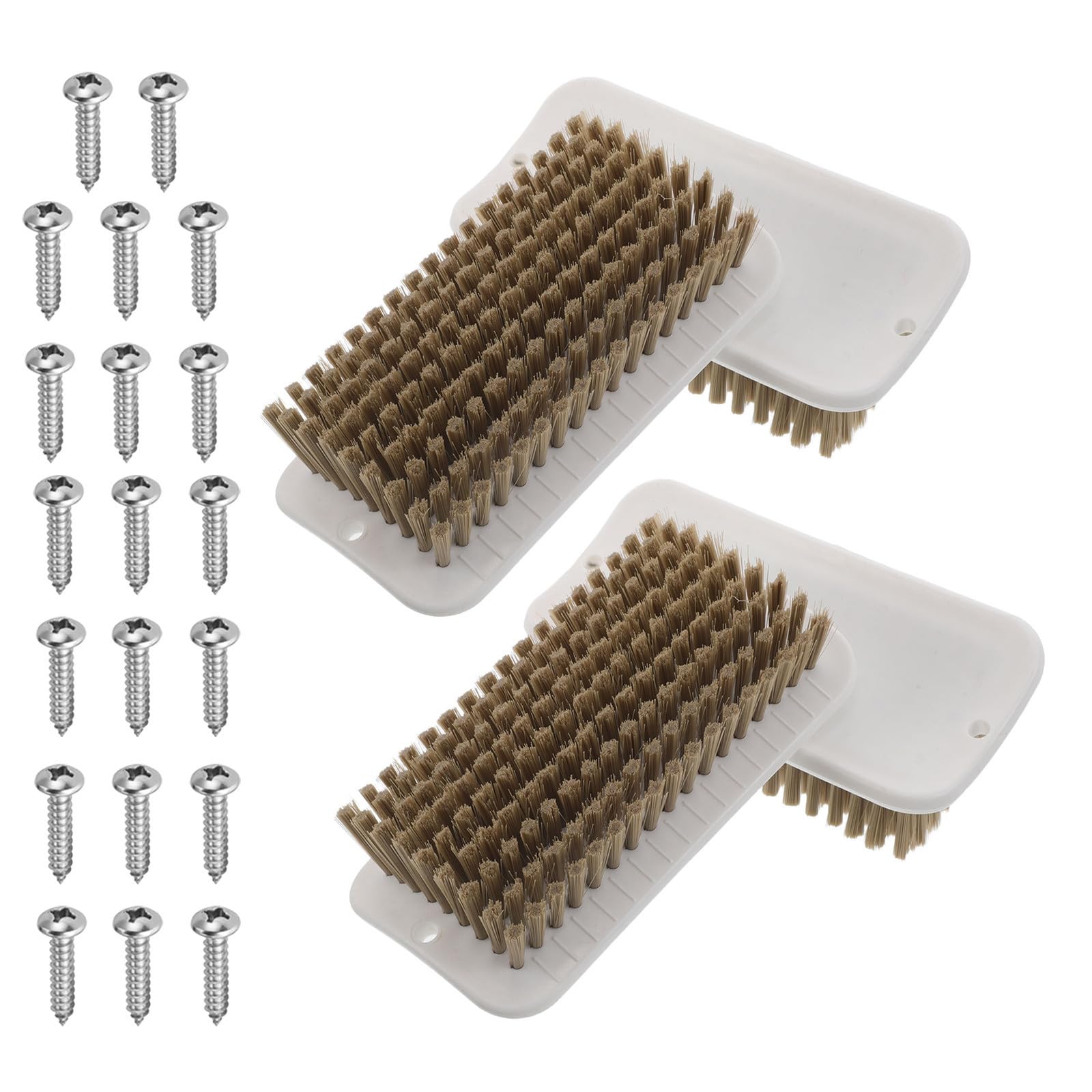 Cepillo de plástico blanco ULTECHNOVO con tornillo para limpieza de hábitats de cobayas 8