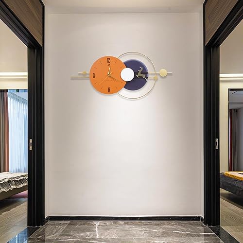 Miniatura 8 de Reloj de pared decorativo grande de 31.5 pulgadas, reloj de pared moderno para decoración de pasillo, reloj de decoración de pared grande, reloj de