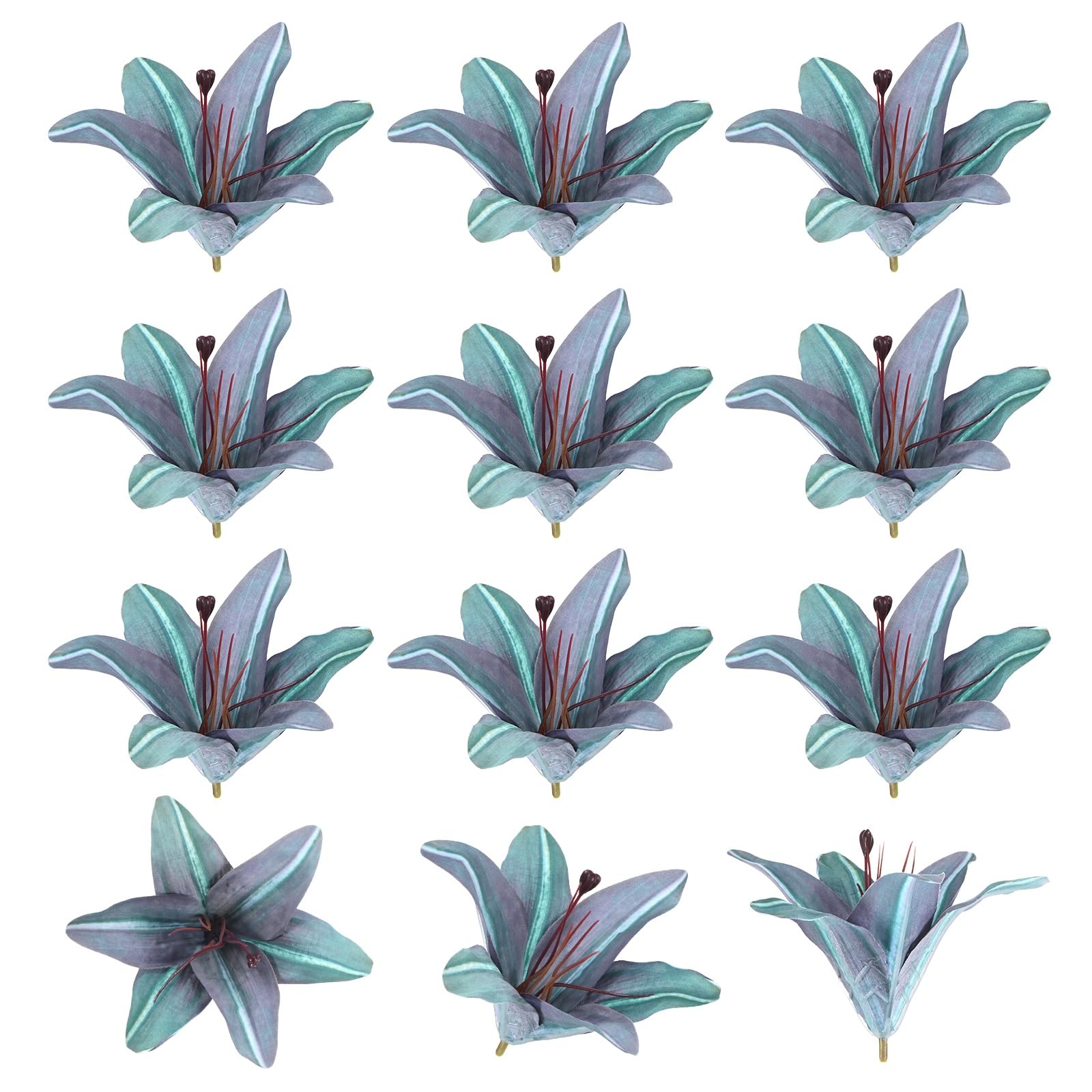 M METERXITY 12-Pack Artificial Flowers Bulk, 5.51Inch/140mm Fake Chrysanthemum Floral Silk Flowers for DIY Home Decorations/Wedding Bouquets/Garden Office Table Centerpieces[Purple]