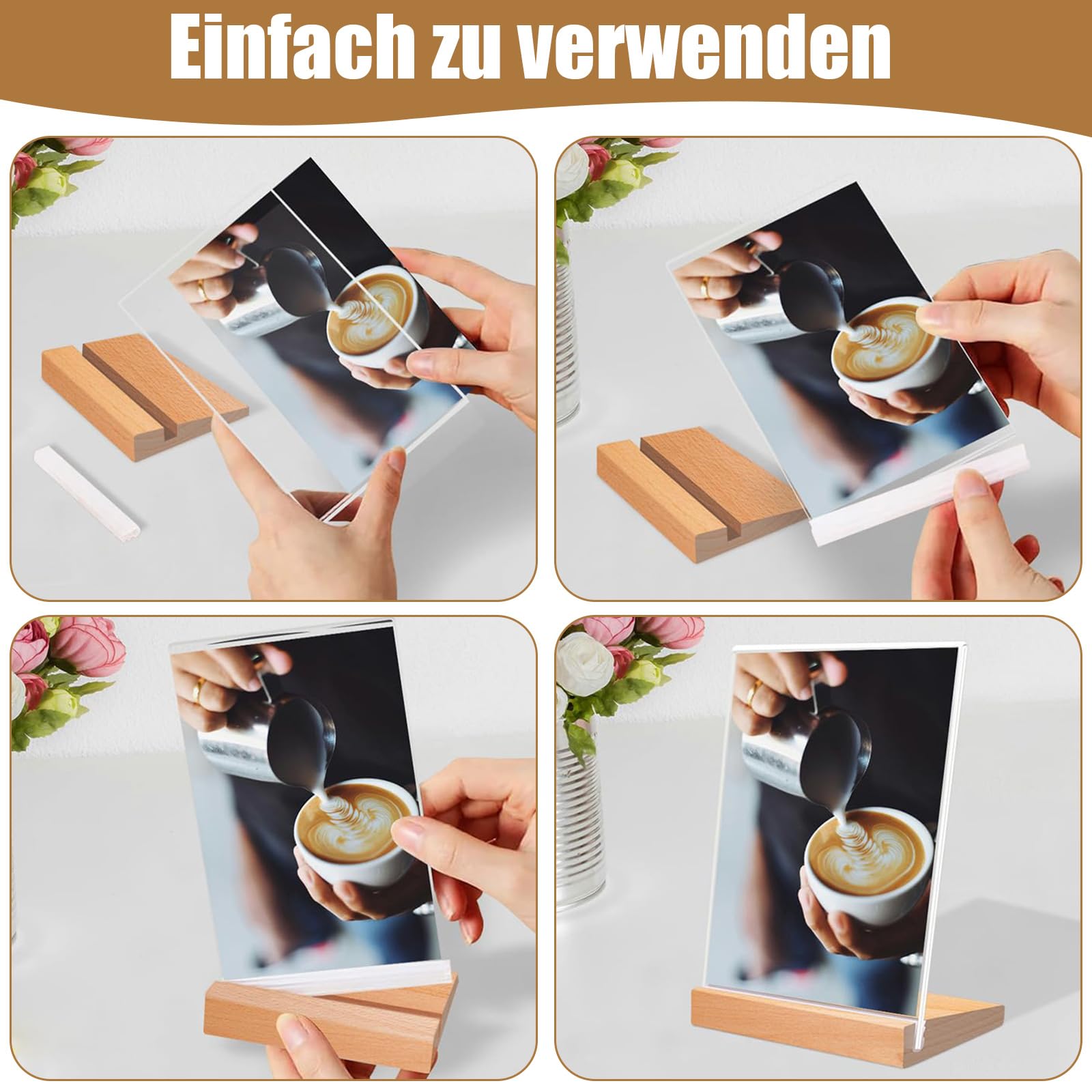 Koop uw Kaarthouder Europel A6 acryl met houten | BGB Office Solutions