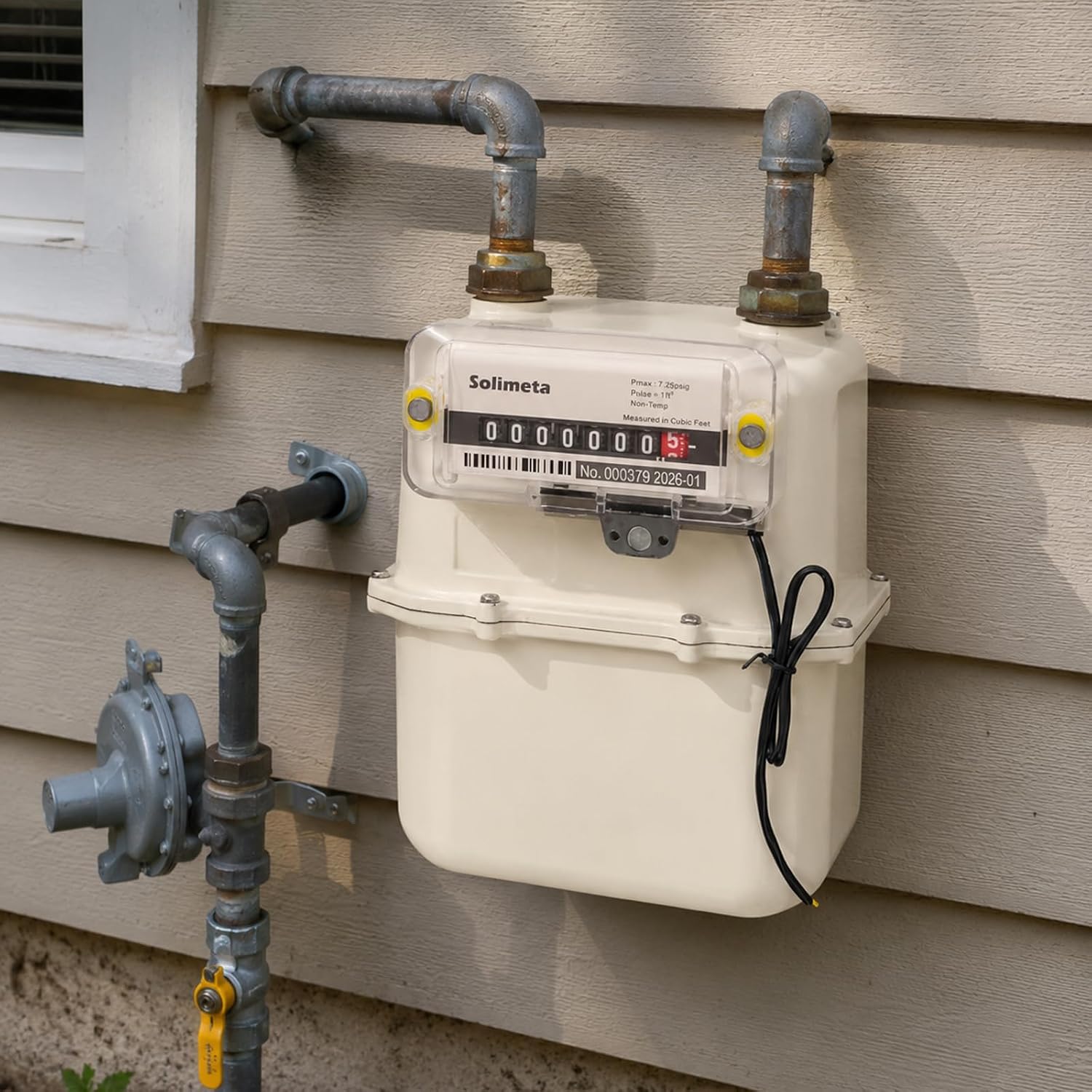 3/4" NPT Gas Meter, Natural Gas SUBMETER with Pulse Output