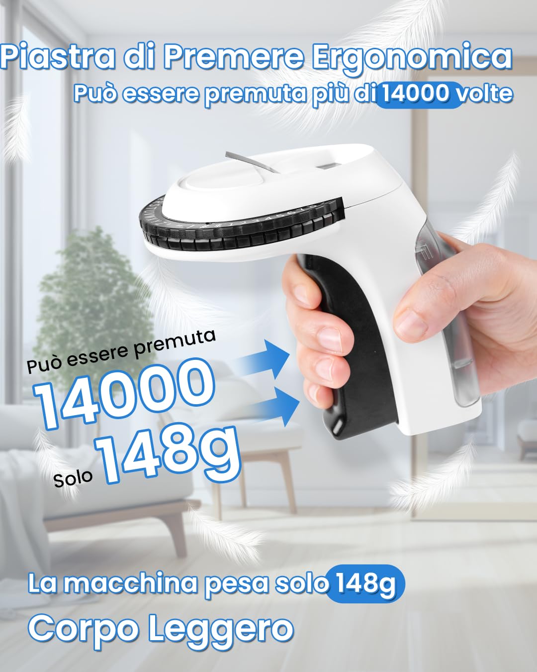 Vixic 3D Etichettatrice a Rilievo, Etichettatrice per goffratura con 3 nastri per etichette, Etichettatrice Omega con 3 Nastro, perfetta per la casa e per fai-da-te