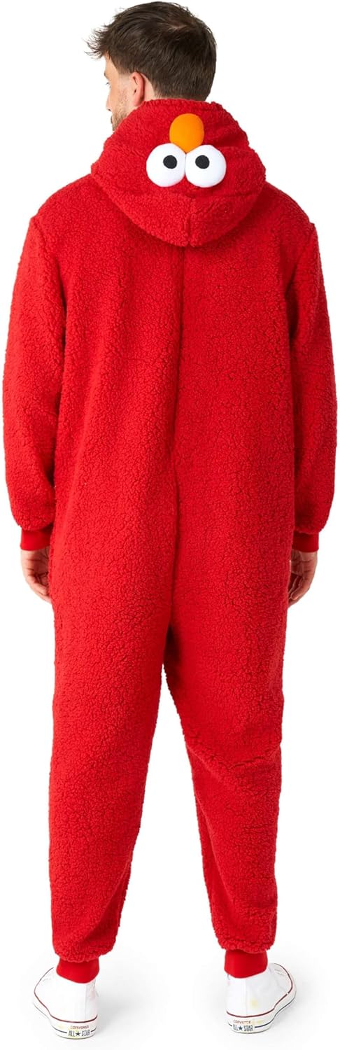 Opposuits Adult Unisex Onesie - Sesame Street One-piece Pajamas - Loose Fit - Including Pockets