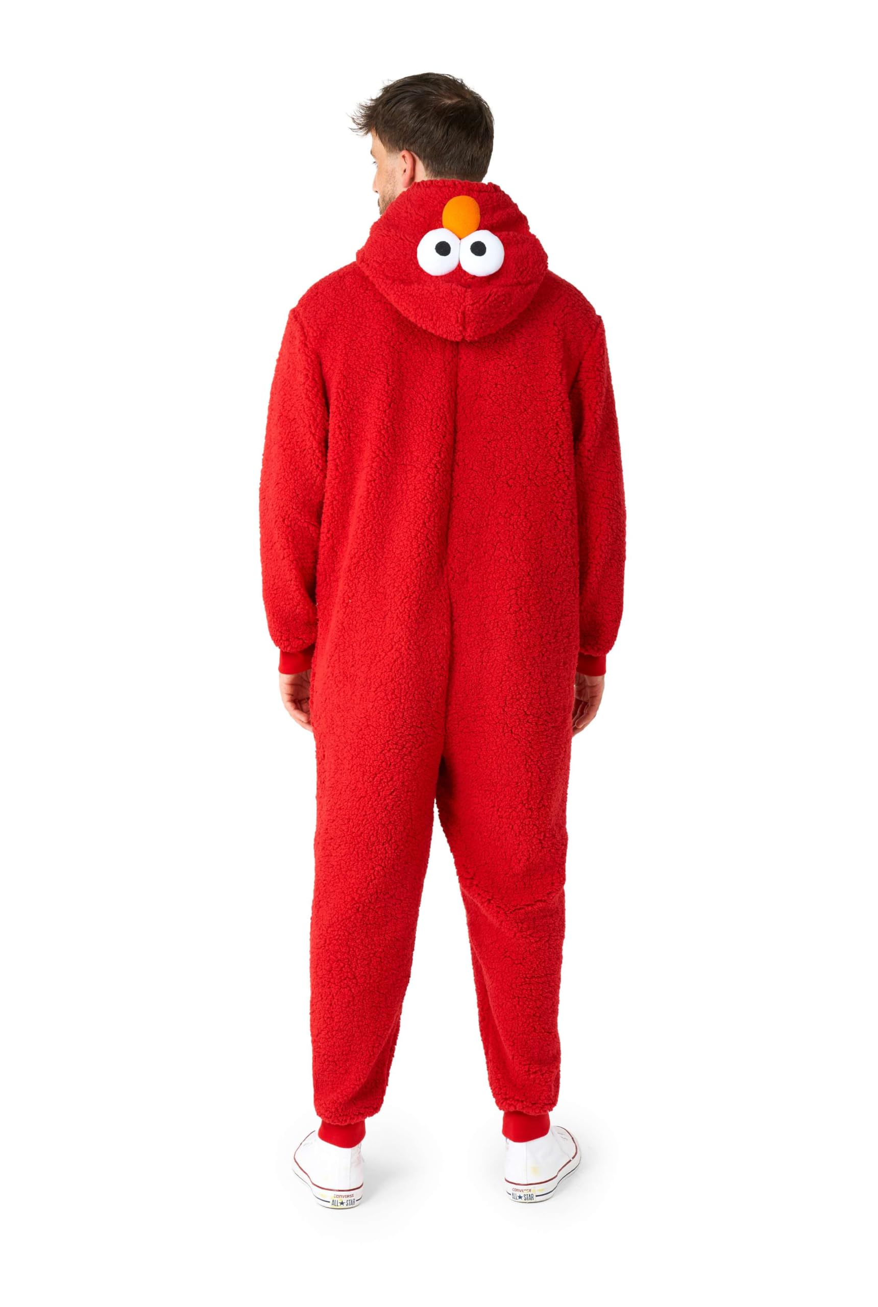 OppoSuits Einteiler für Erwachsene, Unisex – Sesamstraße, einteiliger Pyjama – lockere Passform – inklusive Taschen