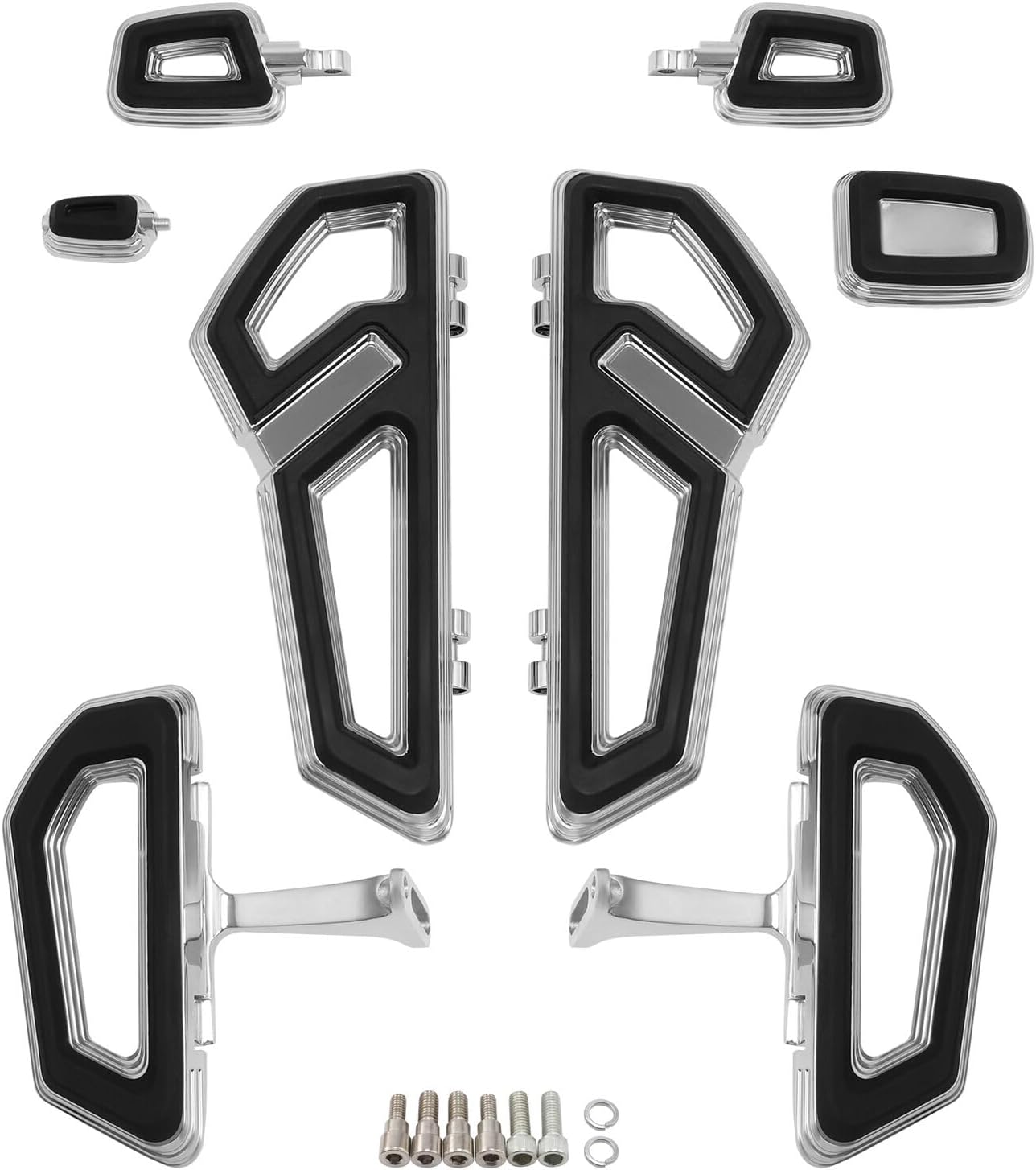 Green-L Black Rider Driver Floorboard Footboard Mounting Bracket Fit for Harley Touring Road King Street Electra Glide Ultra 2017-2025