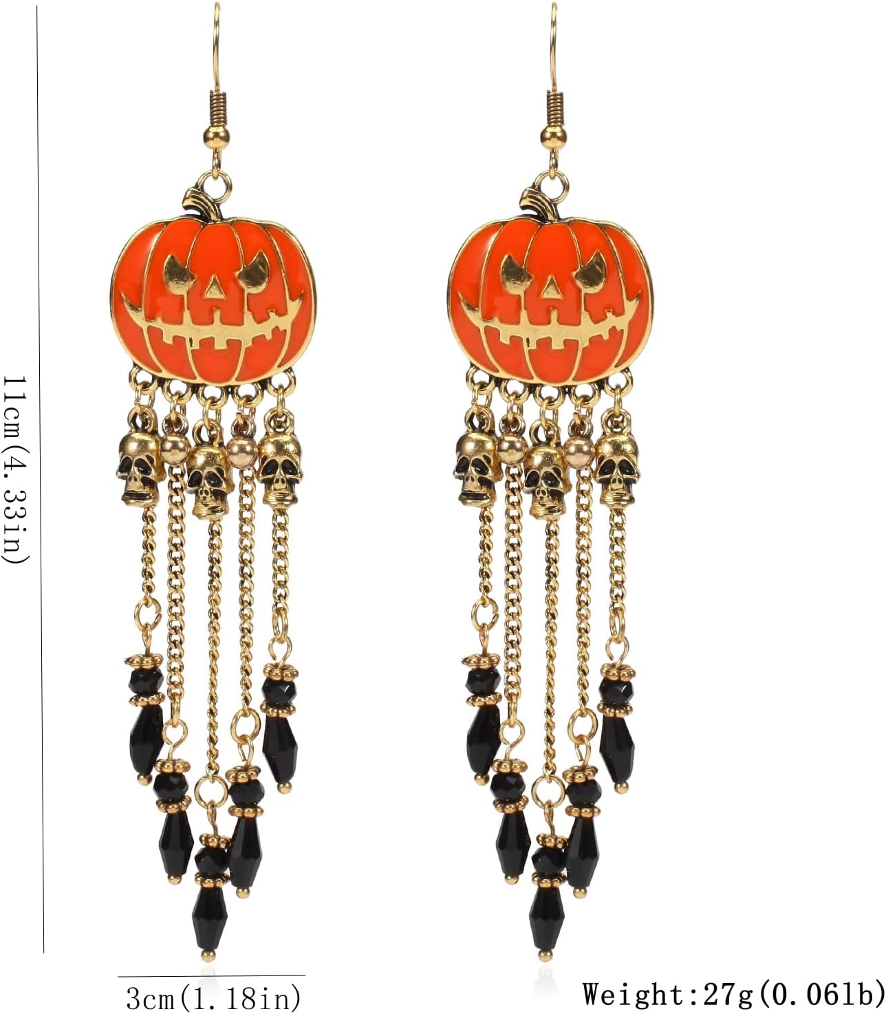 Halloween Earrings for Women Long Boo Earring Pumpkin Statement Earrings Halloween Jewelry Accessories - Image 5