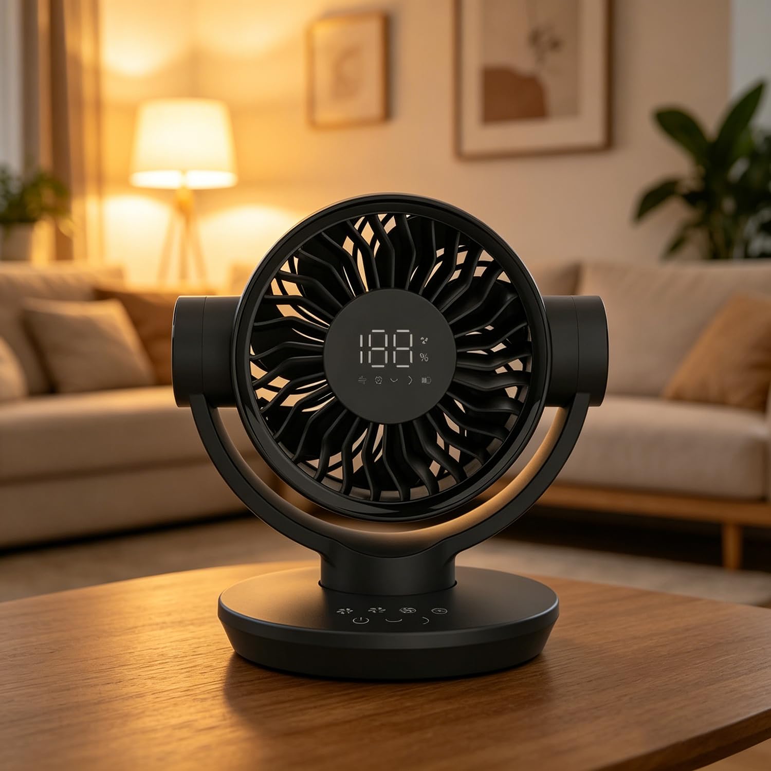 QLKUNLA Ventilador de escritorio circulador de aire con control remoto