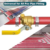 Vista 5 de LOKMAN Paquete de 50 Abrazaderas de Sujeción PEX de 1 Pulgada, Anillos de Sujeción y Prensado de Acero Inoxidable Abrazaderas de Pellizco