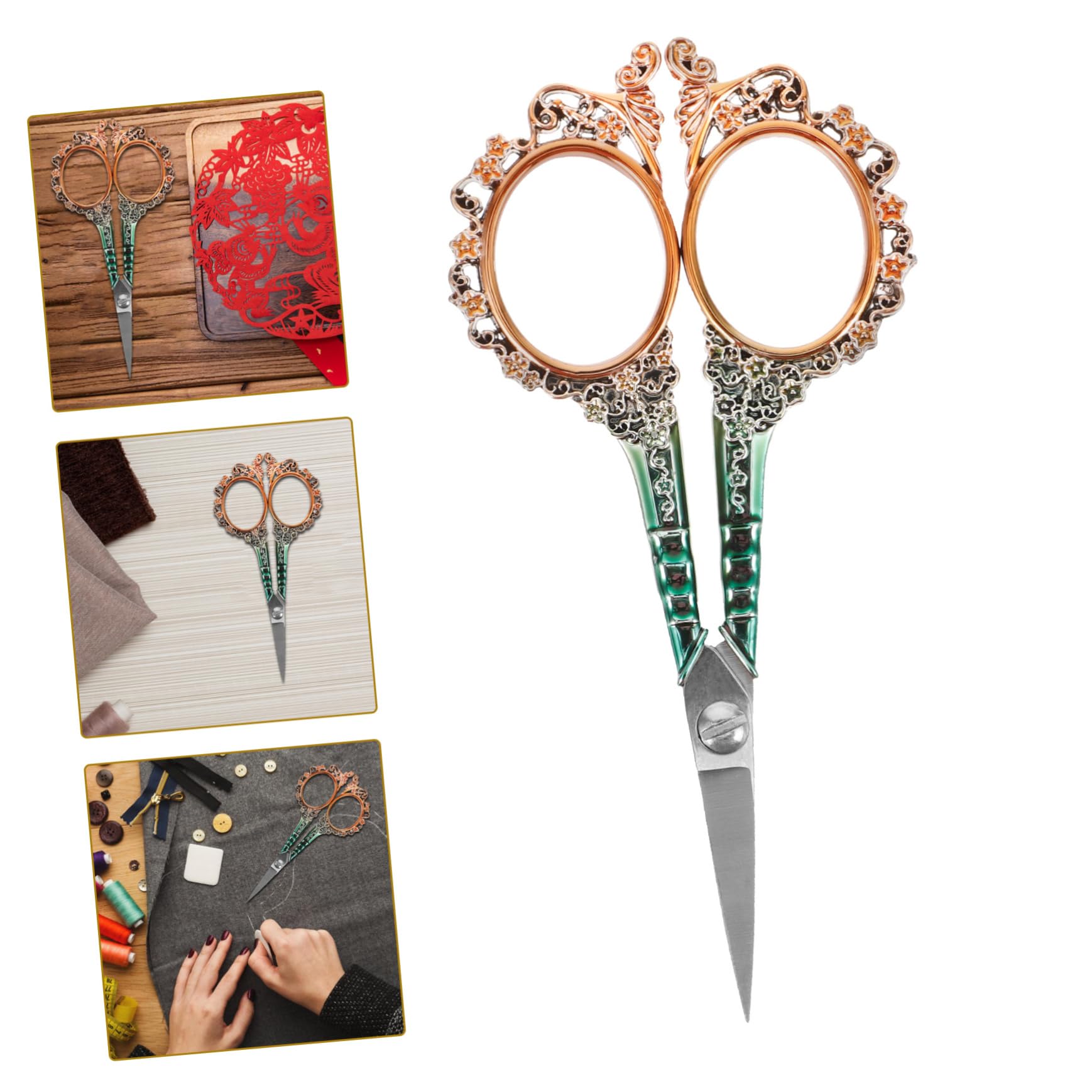 NUOBESTY 5pièces Ciseaux à Broder Vintage Petits Ciseaux De Couture Européens Pour Découpage Motif Délicat Et Finition Mate