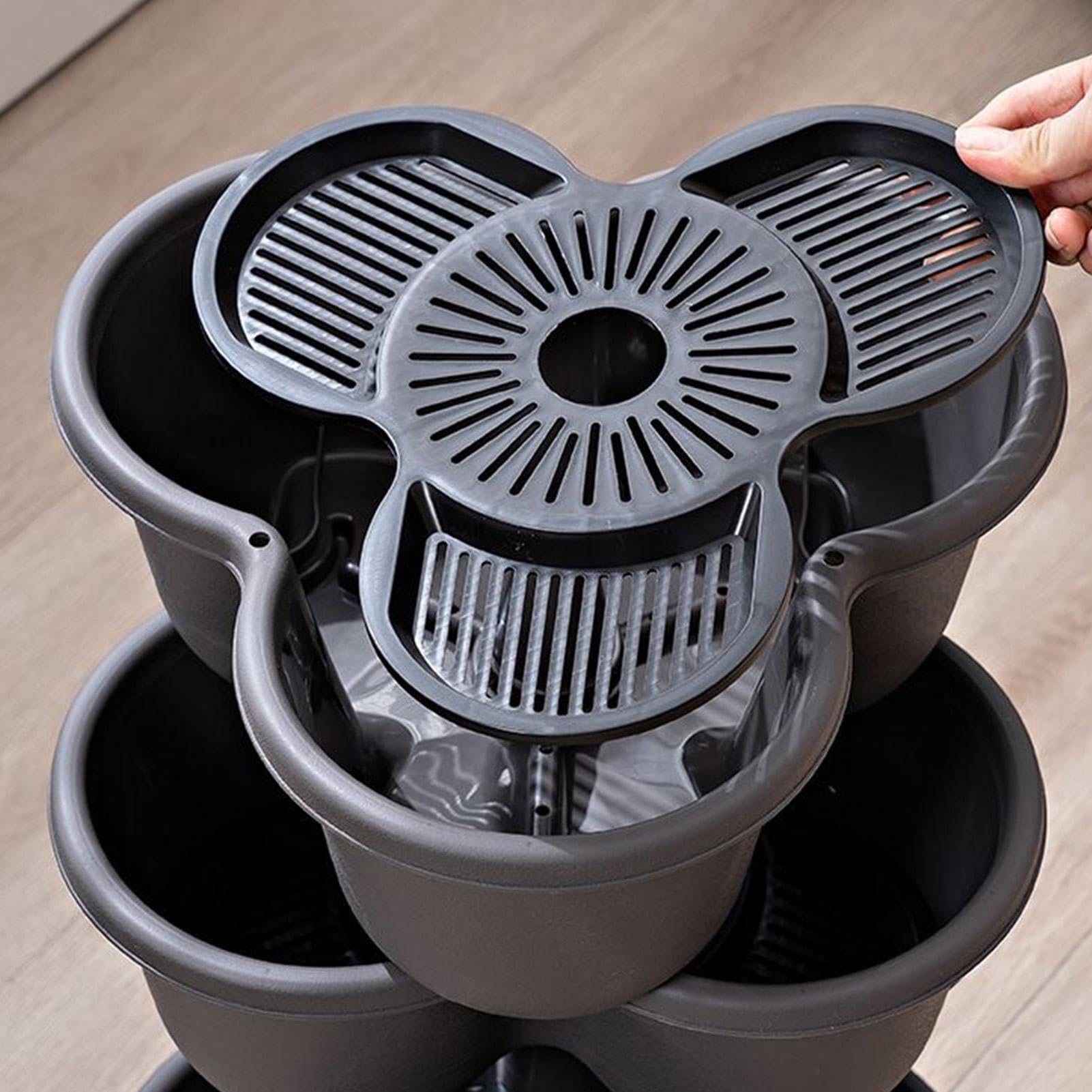 Greenstalk Potager Vertical Pot Empilable 3 Niveaux Gain de Place