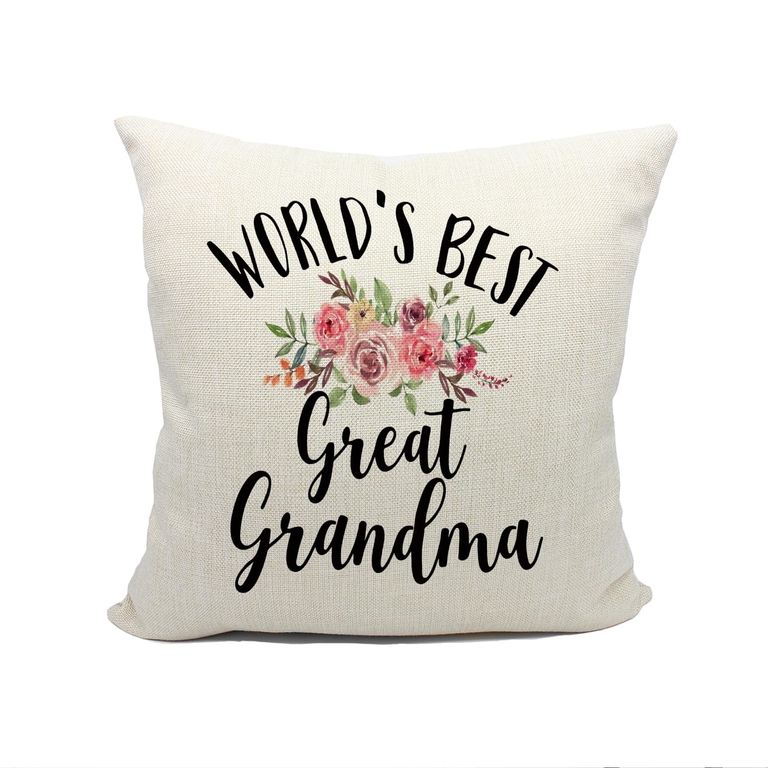 Mancheng-zi Great Grandma Gifts Pillow Covers 18x18 Best Great Grandma Gifts Great Grandma Gifts from Grandchildren for Great