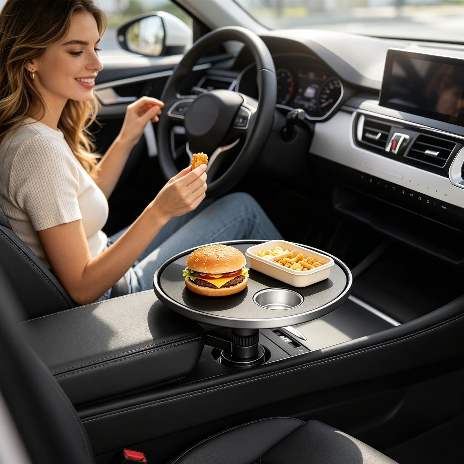 Vassoio Tavolino Da Auto Tavolo da mangiare e giocare in macchina | Vassoio Organizer Auto per tablet laptop snack cibo viaggi viaggio su strada guida pendolarismo vacanza