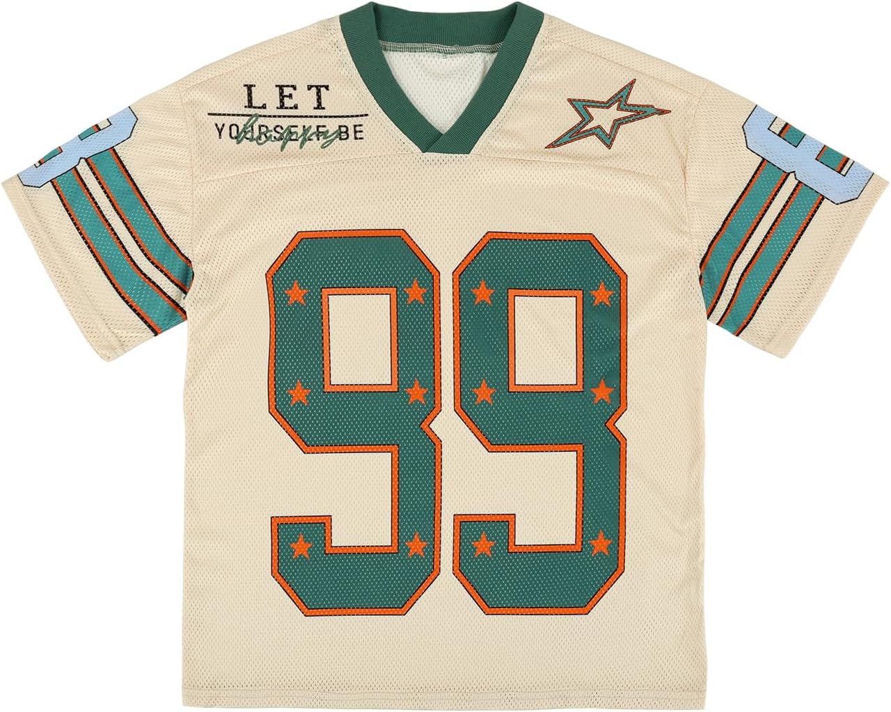 Arssm Mens Jersey Shirts Graphic Tees Oversized V Neck Y2K Streetwear Loose T Shirt Tops