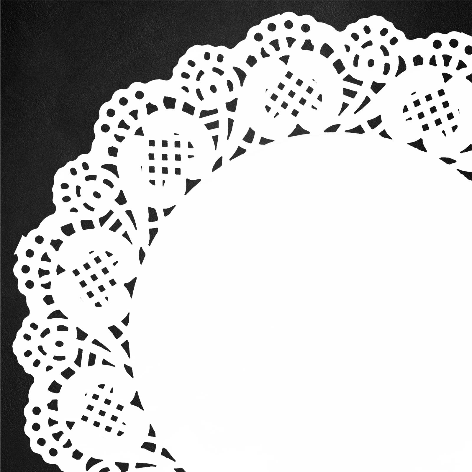 SET DE TABLE,B05-190mm--Napperons Ronds En Papier Dentelle, 100 Pièces