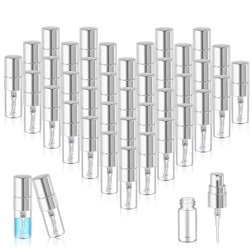 Miniatura 21 de Zhehao - 200 unidades de mini botellas de spray de 5 ml, botellas de vidrio transparente para perfume, atomizador de perfume recargable
