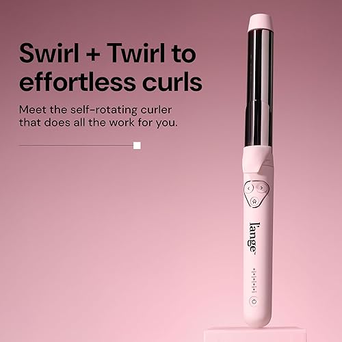 Vista 2 de L'ANGE HAIR Le Pirouette - Rizador giratorio de titanio de 1.25 pulgadas, rizador autorgiratorio, rizos y ondas para principiantes y profesionales
