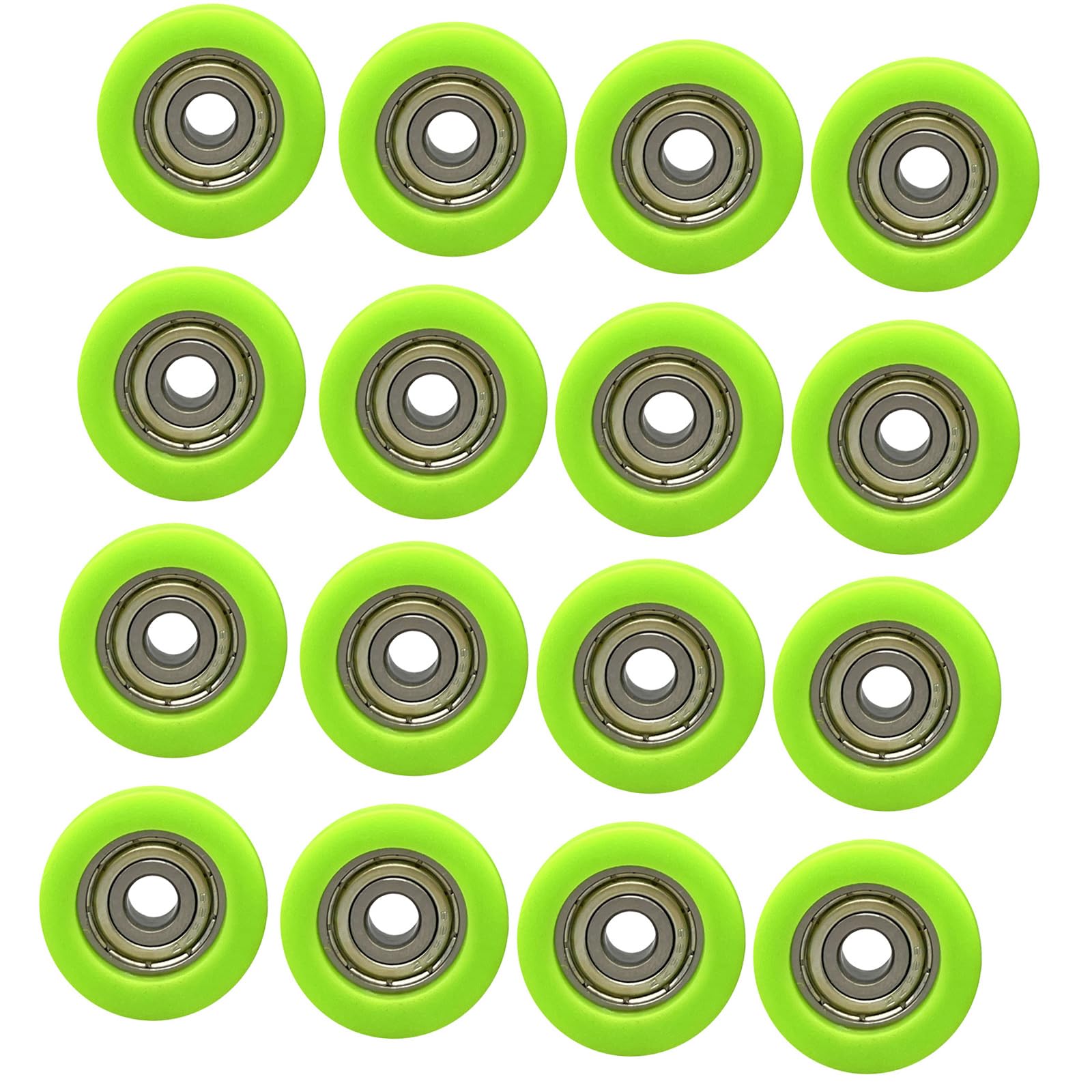 16Pieces Smooth Gliding Motion Guide Bearing Rollers Sliding Wheel for Most Door and Cabinet Track Noise Less Operations Noise Less Rollers
