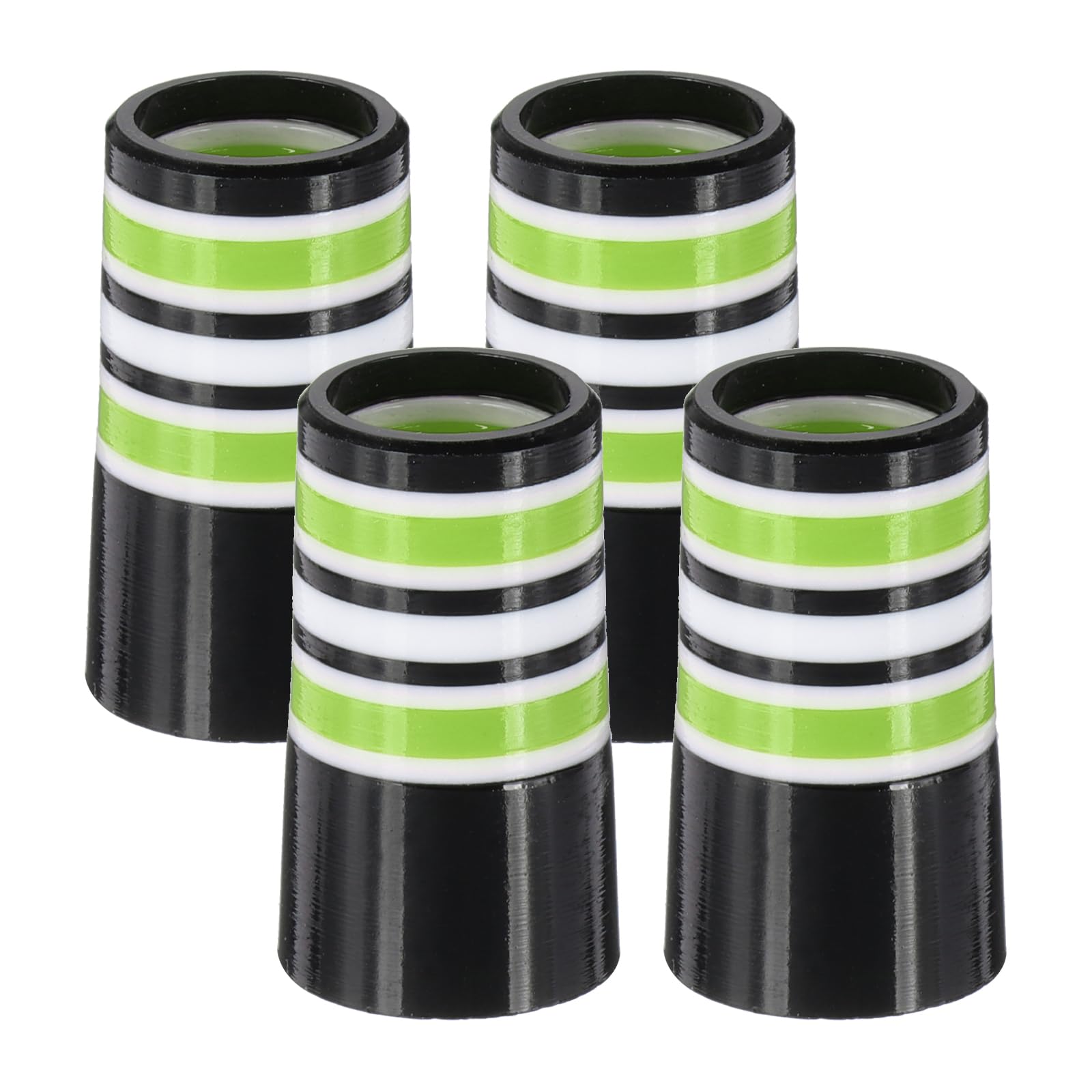 PATIKIL Golf Ferrules 0.370 Inch ID, 4 Pack Tapered Golf Club Ferrules Multi-Ring Iron Ferrule Rings for Taper Tip Iron Wedge Shaft Fits Steel Graphite Shafts, Green