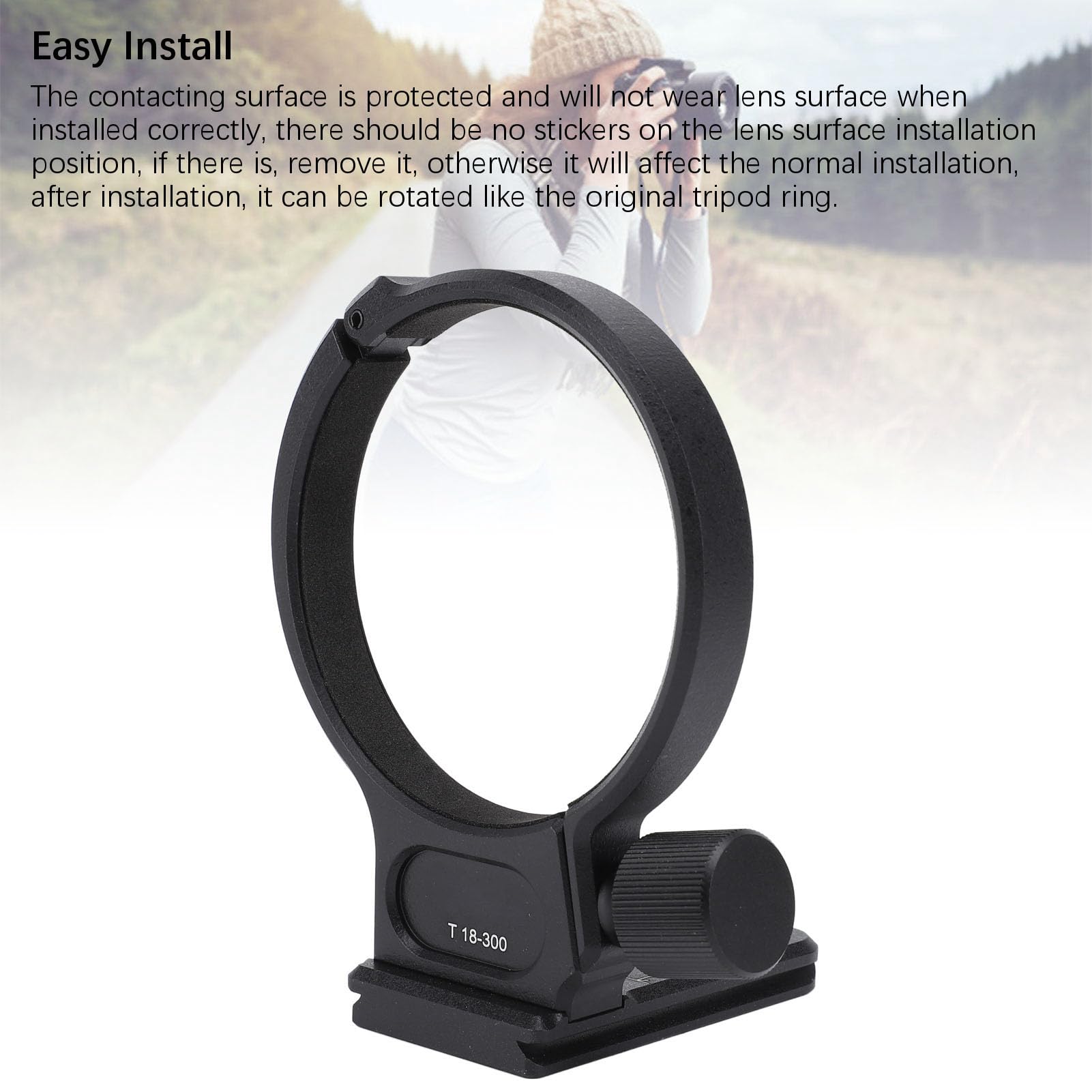 Tripod Mount Ring Lens Collar Lens Tripod Mount Ring Lens Collar for 18-300mm F3.5-6.3 Tripod Collar Mount Ring Lens Collar Tripod Mount Ring, For Arca Compatible