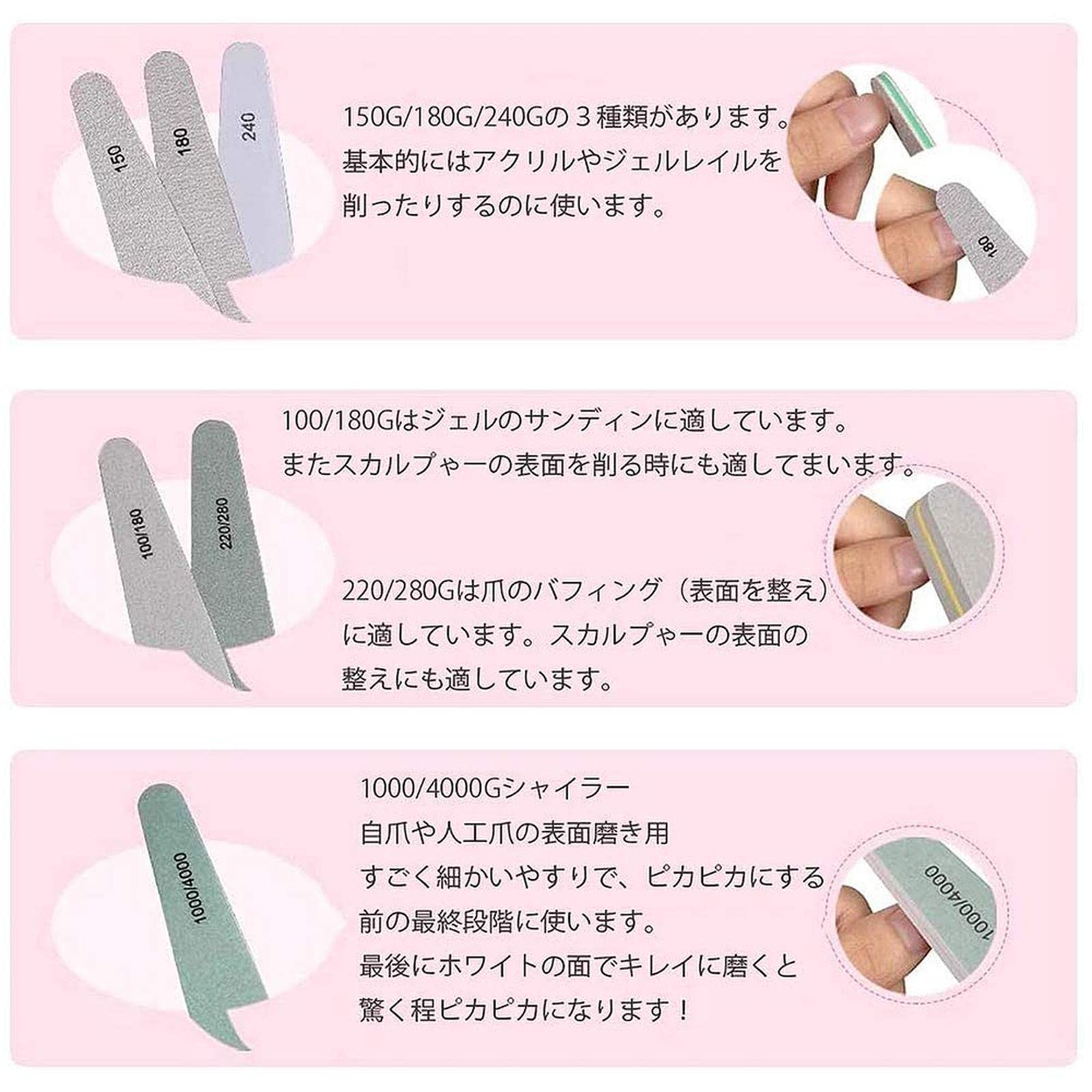 ALBA ROSA ネイルバッファー3個セット Amazon.co.jp: ジェルネイル ファイルセット スポンジバッファー
