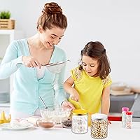 Vista 6 de Mifoci 50 tarros de plástico transparente de 16 onzas con tapas roscadas, redondos, vacíos, de plástico, para regalo, recipientes herméticos