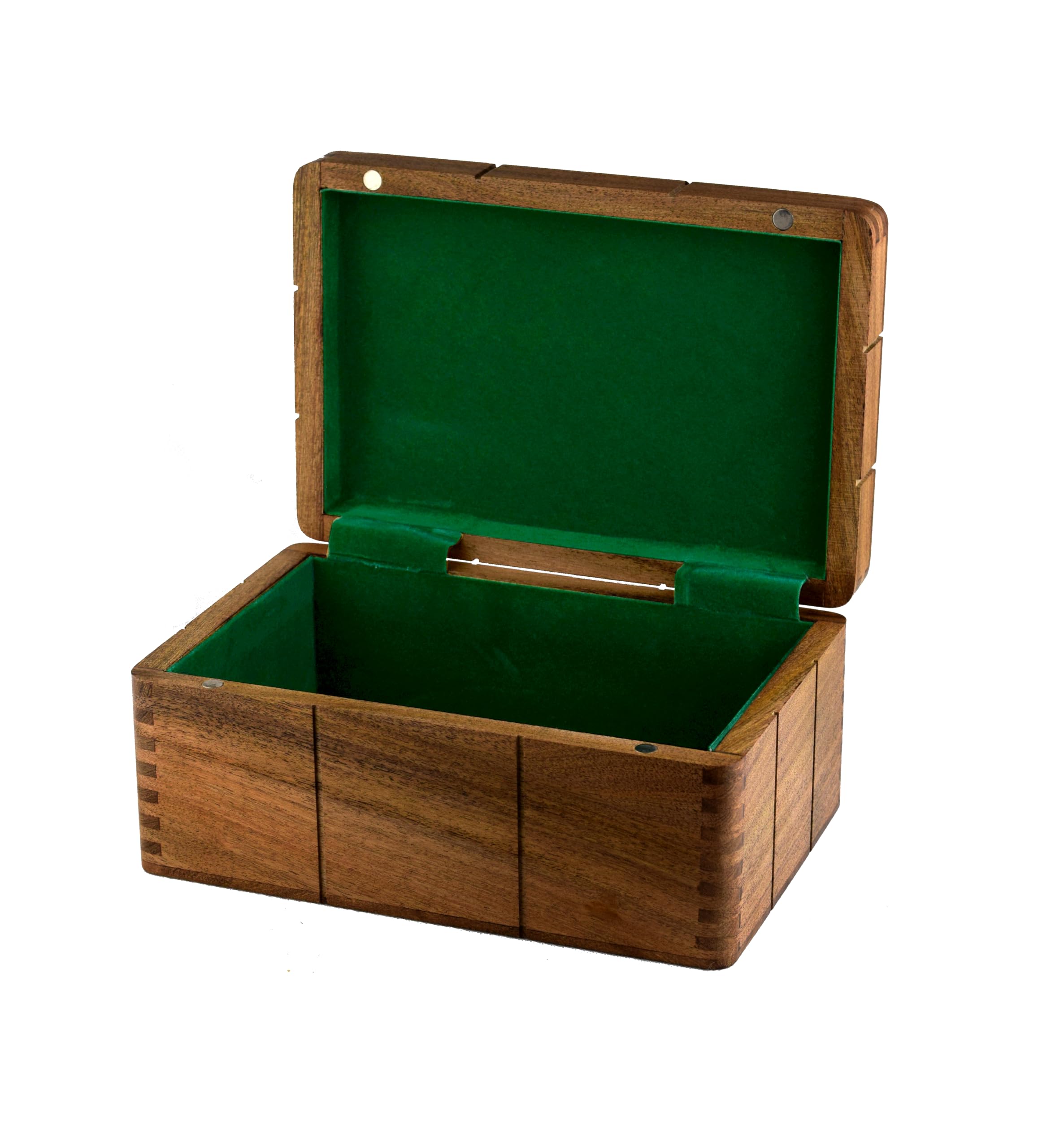 ROOGU Holzkiste aus Akazienholz mit Magnetverschluss – Aufbewahrungsbox mit Filzfutter für Schachfiguren, Uhren, Schmuck & Wertsachen – 23 x 15 x 10 cm