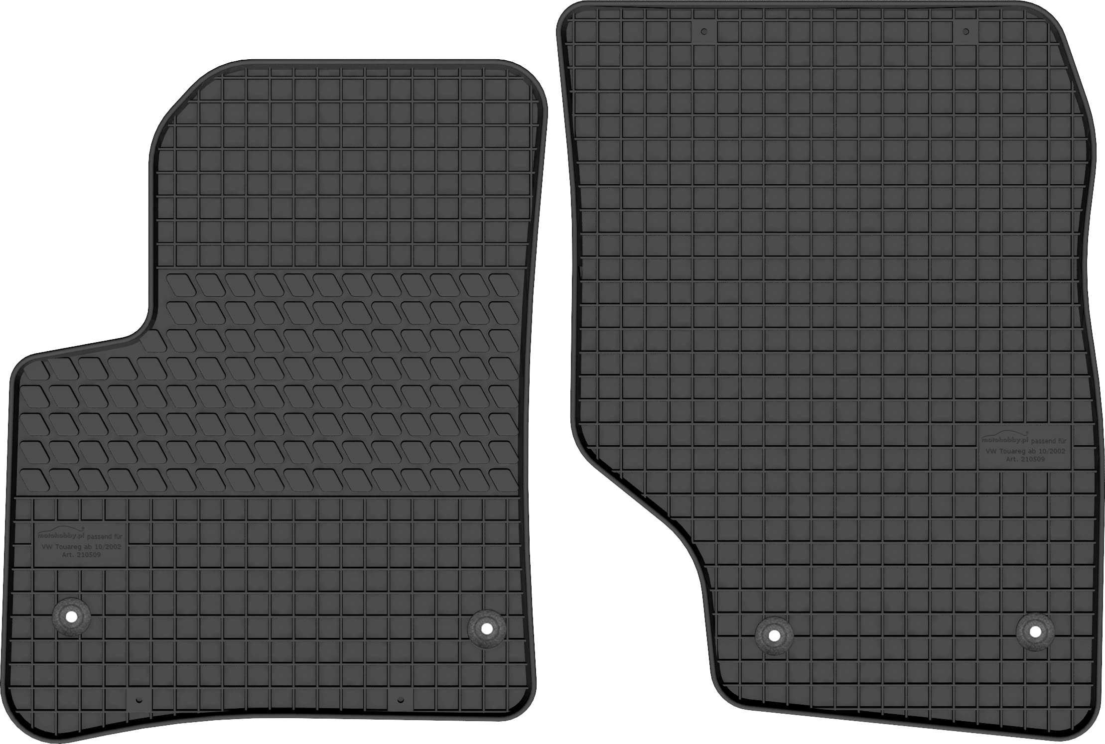 Tappetini Anteriori In Gomma: Volkswagen Touareg I SUV 2002 2010 92517049