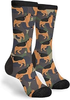 351 Men Women Cushioned Socks Cute Dog Athletic Socks Thick Warmer Socks Anti Blister Calf Crew Socks For Outdoor Hiking Sport