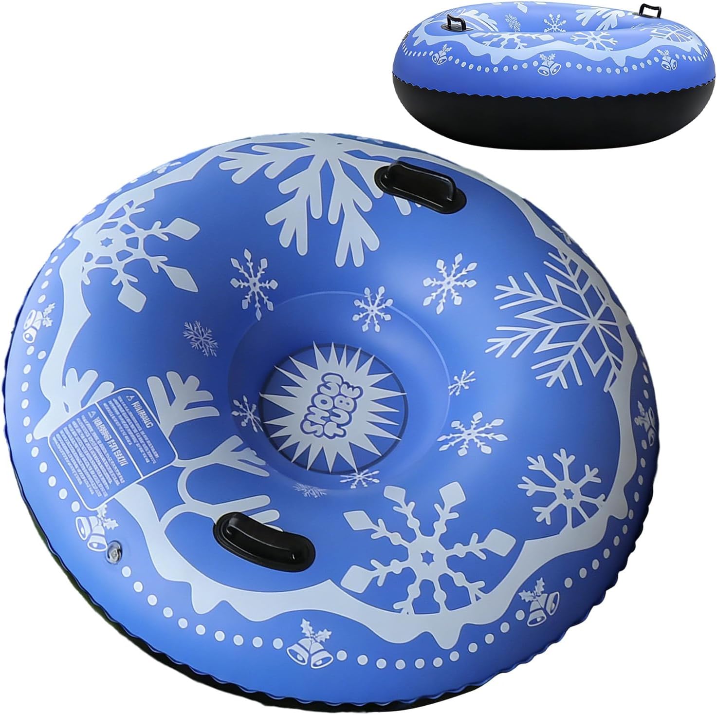 Inflatable Snow Sled, Thick PVC Snow Tube, Heavy Duty Tubing Toy with Sturdy Construction, Fun Outdoor Winter Gear, Sliding Accessory with Easy Grip Handles, Outdoor Use for Teens Men Women