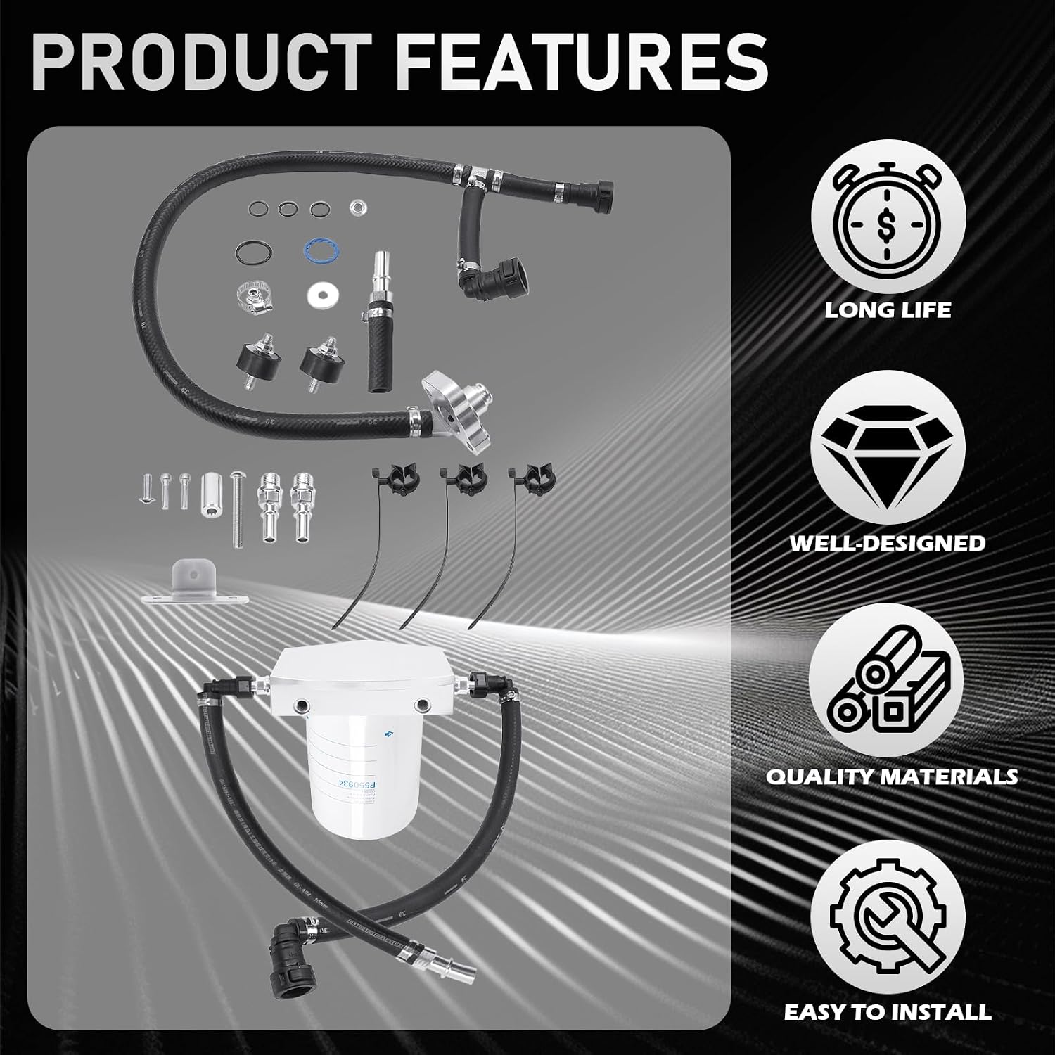 CP4 Disaster Prevention Kit Compatible with Ford F250 F350 F450 F550 Super Duty 2011-2025 6.7L Powerstroke Diesel，Replace CP4-6.7F-BP-G2.1, 7031190
