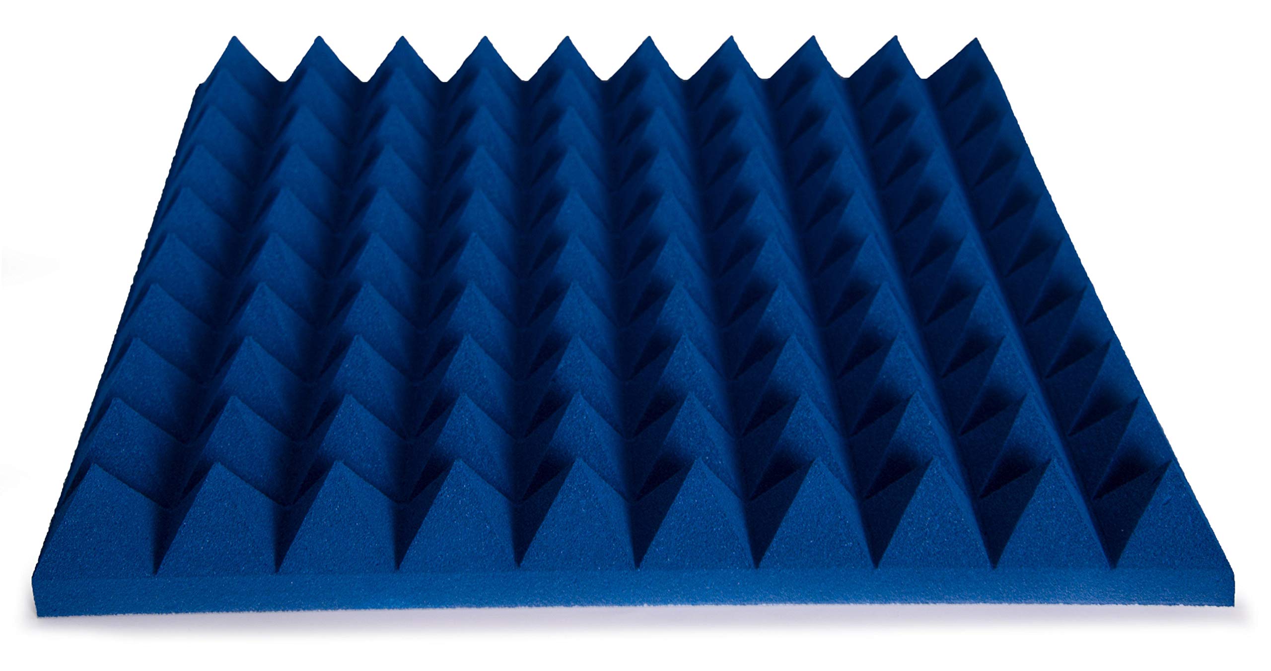 Pannello Fonoassorbente Piramidale 6cm Verniciato Blu segnale - 50x50cm - Pacco da 4(1m²)