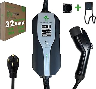 32Amp & 40Amp Primecom Level 2, Electric Vehicle (EV) Charger, (240V, 32A/40A), NEMA 14-50 Electric Car Charger, 30 feet, 40 feet, and 50 Feet Lengths for TESLA Level2 EV Charger (40, 32Amp) for Tesla