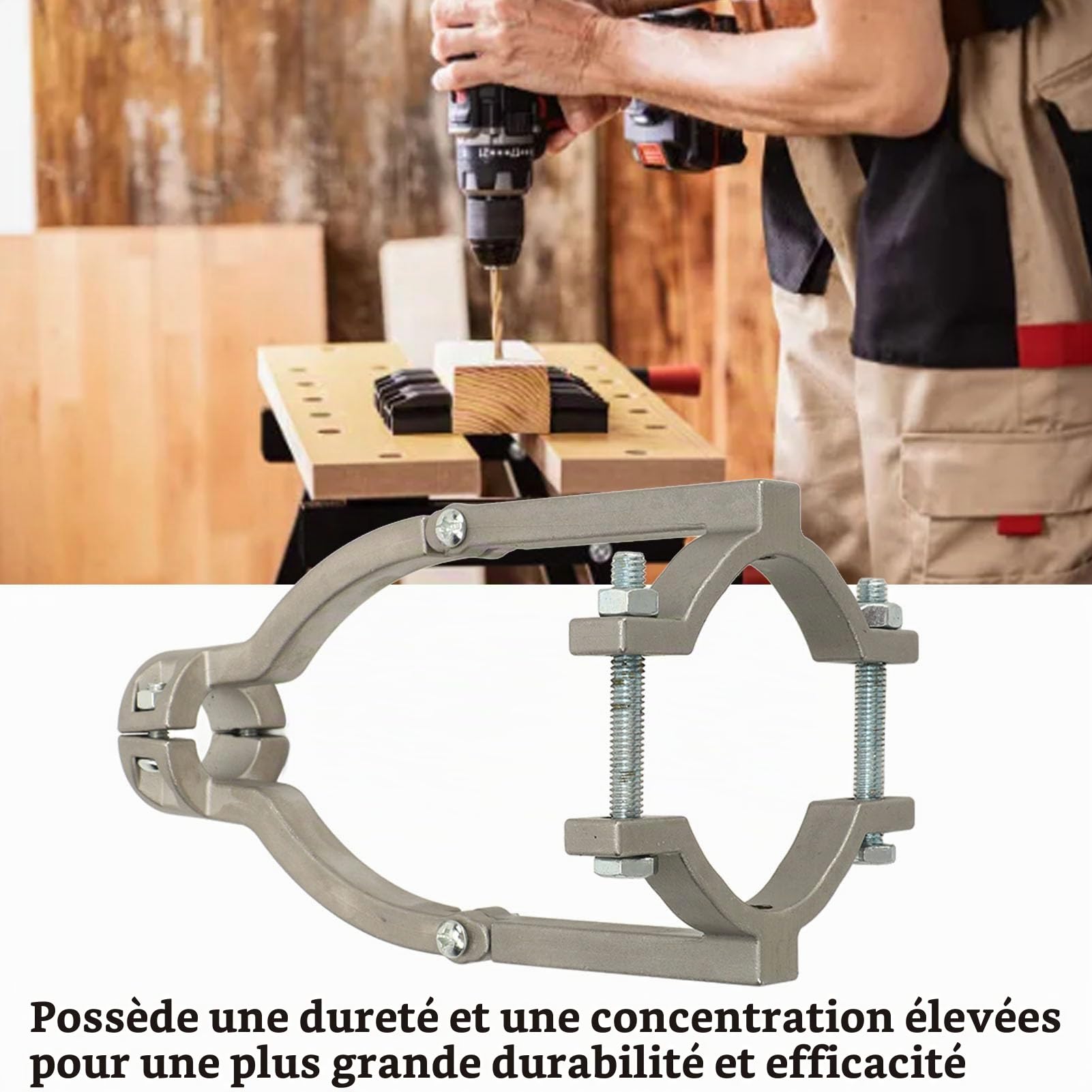 Alomejor Convertisseur Tenon Carré,Universel Adaptateur Foret Menuiserie 25 mm 30 mm for Artisans Bois Assemblages Précis Perceuses Machines à Bois