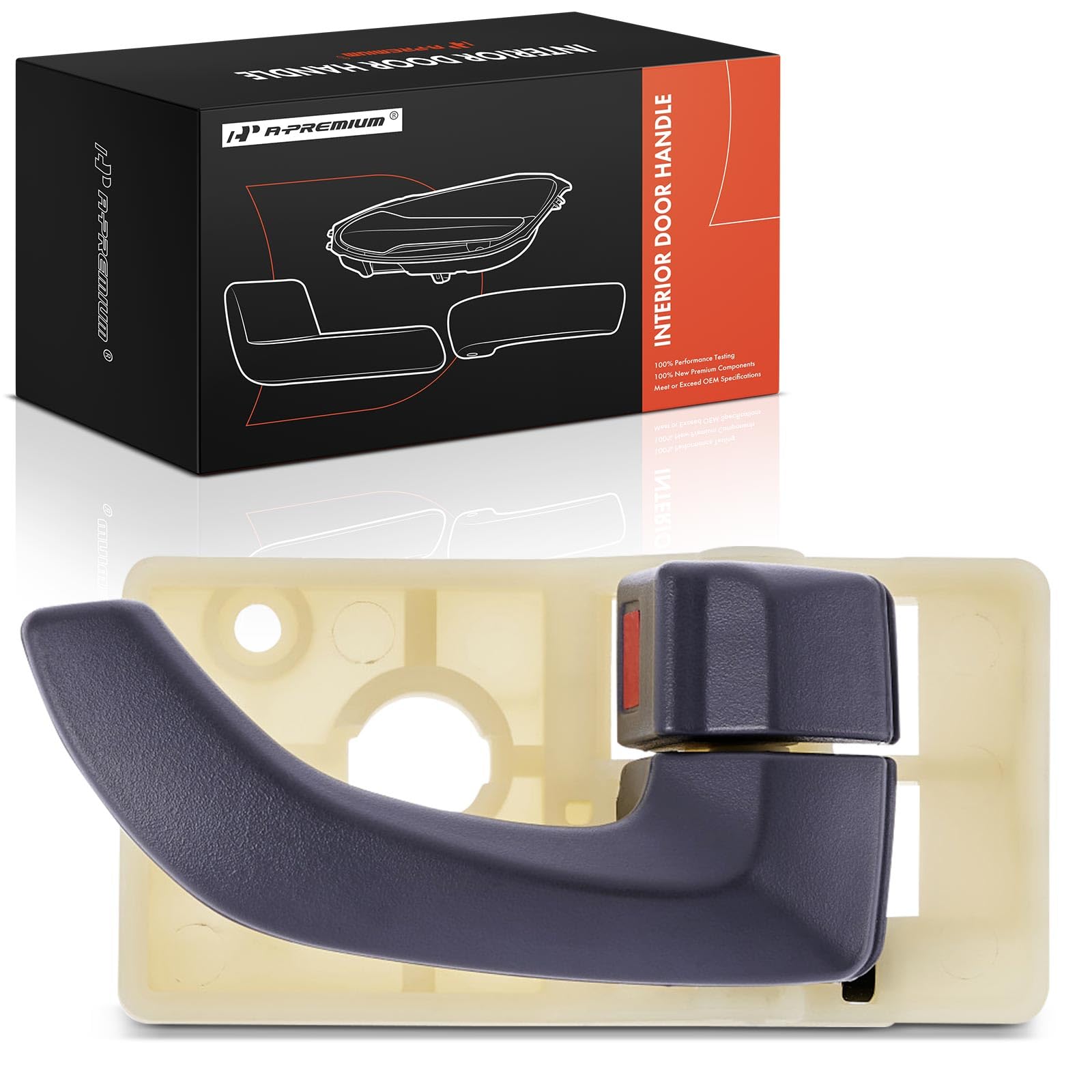 A-Premium Front or Rear Right Passenger Side Interior Door Handle Compatible with Hyundai Tucson 2005, Gray, Replace# 82620-2E000-LM